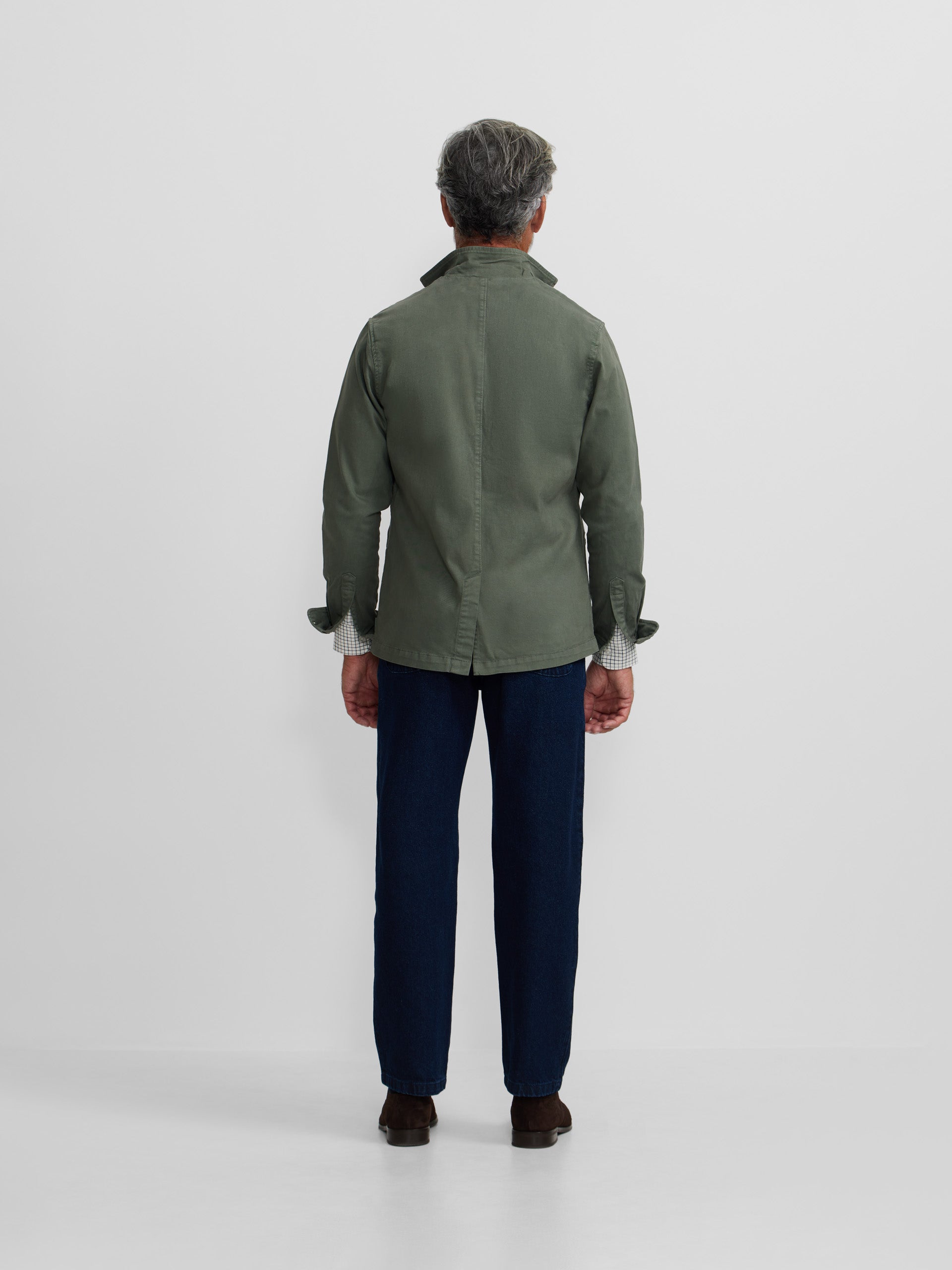 Casual green semi-blazer