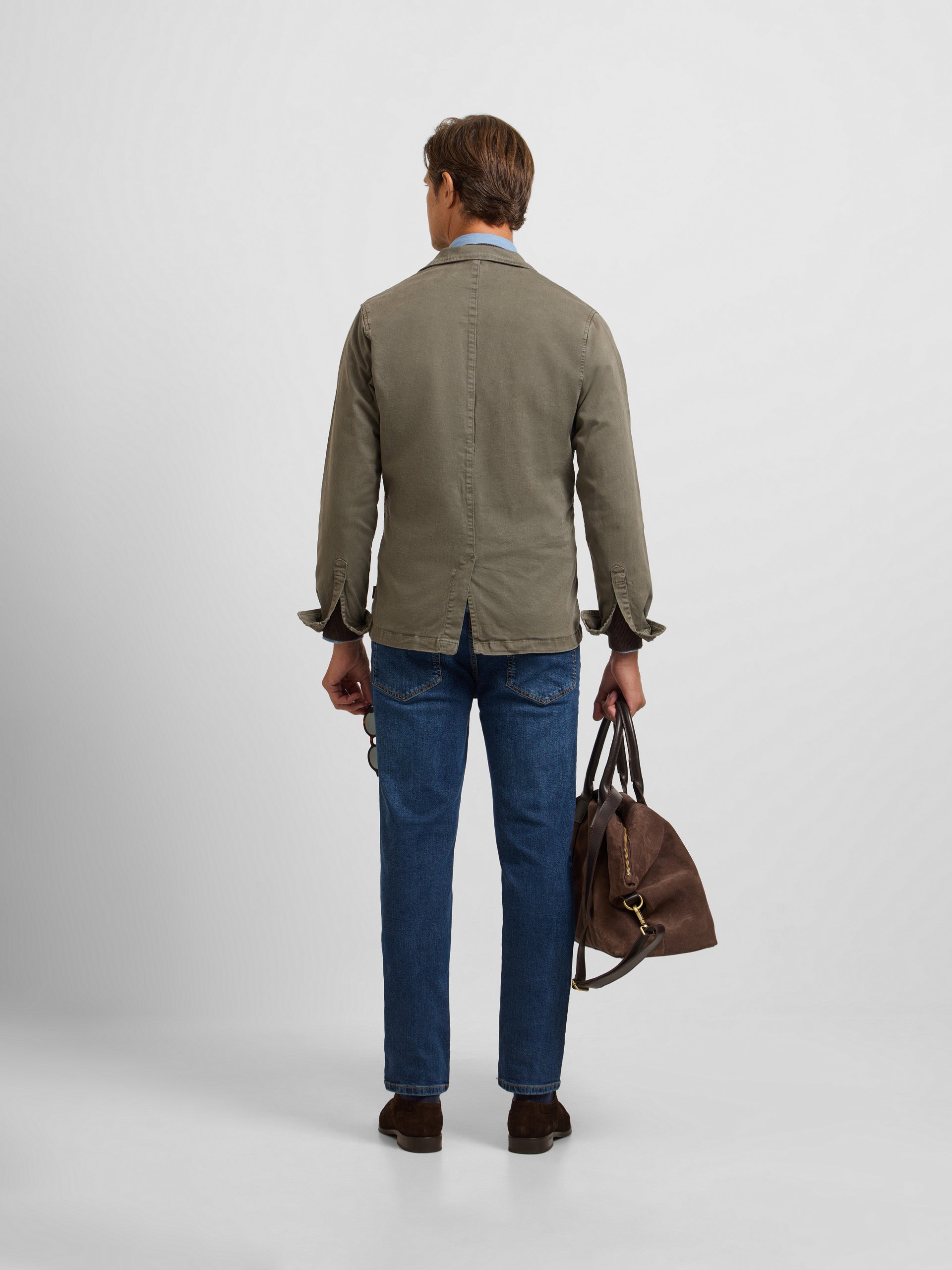 Medium gray casual semi-blazer