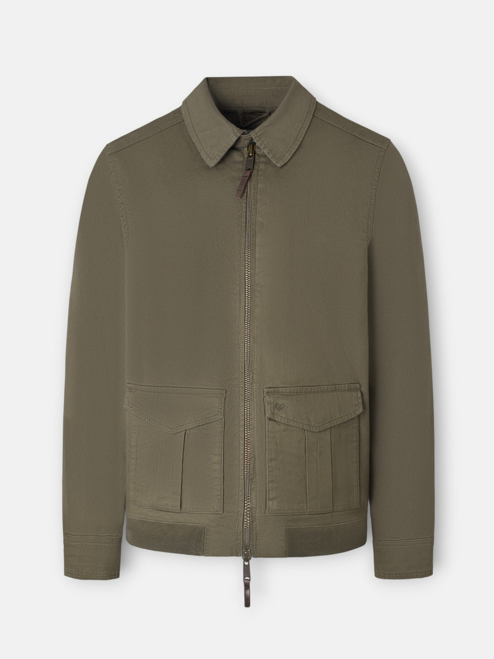 Cazadora garment dye khaki