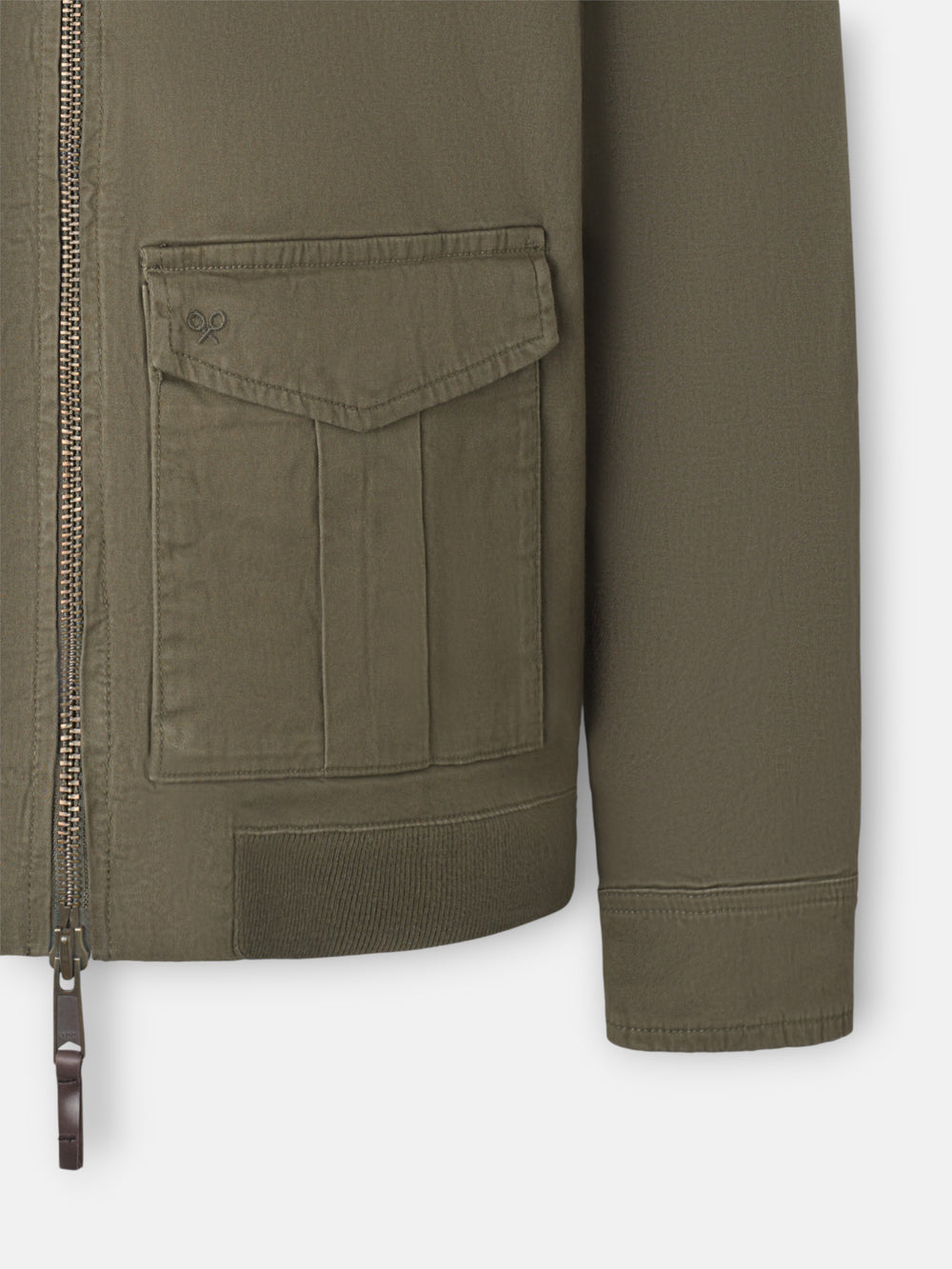 Cazadora garment dye khaki