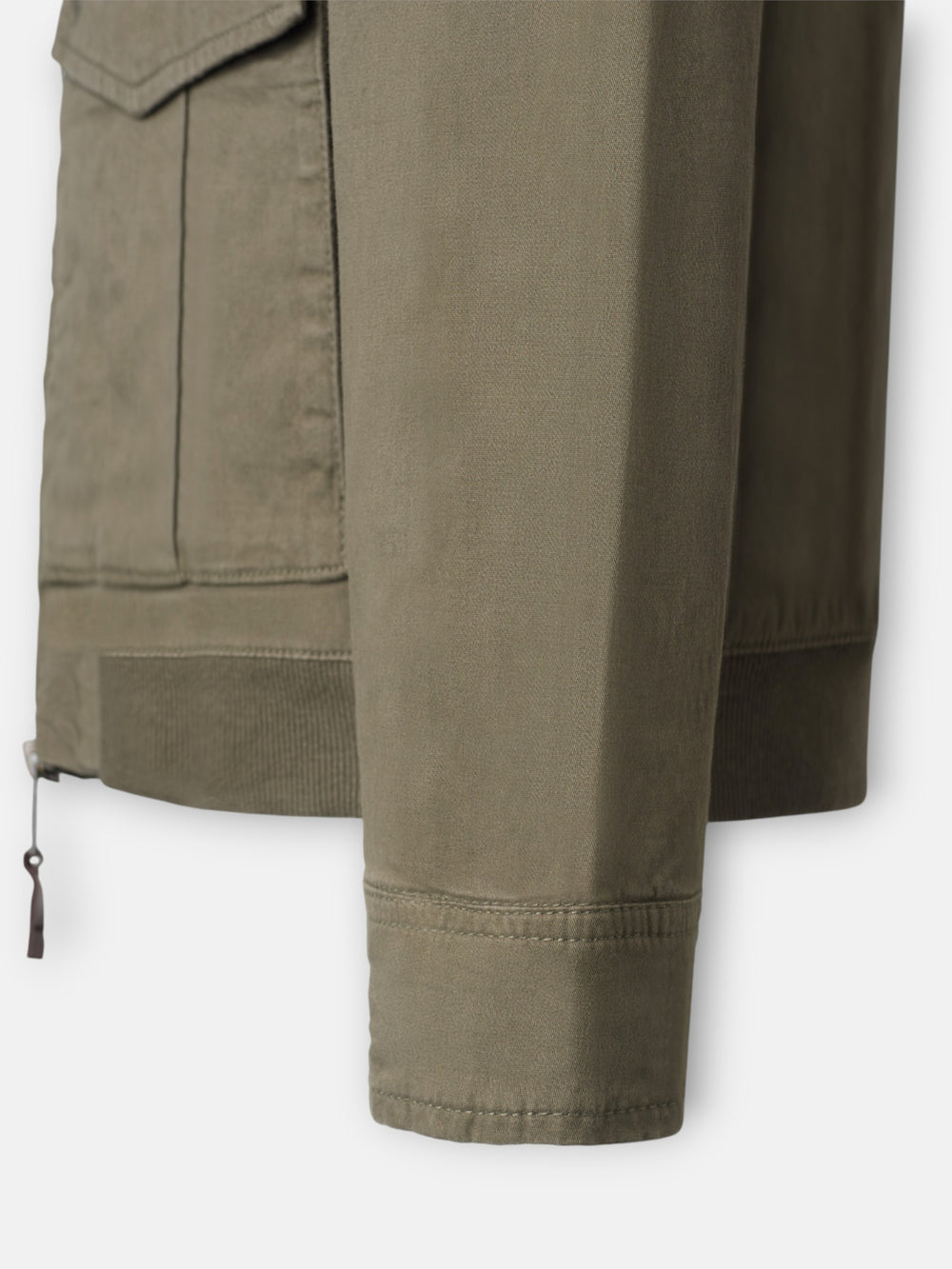 Cazadora garment dye khaki