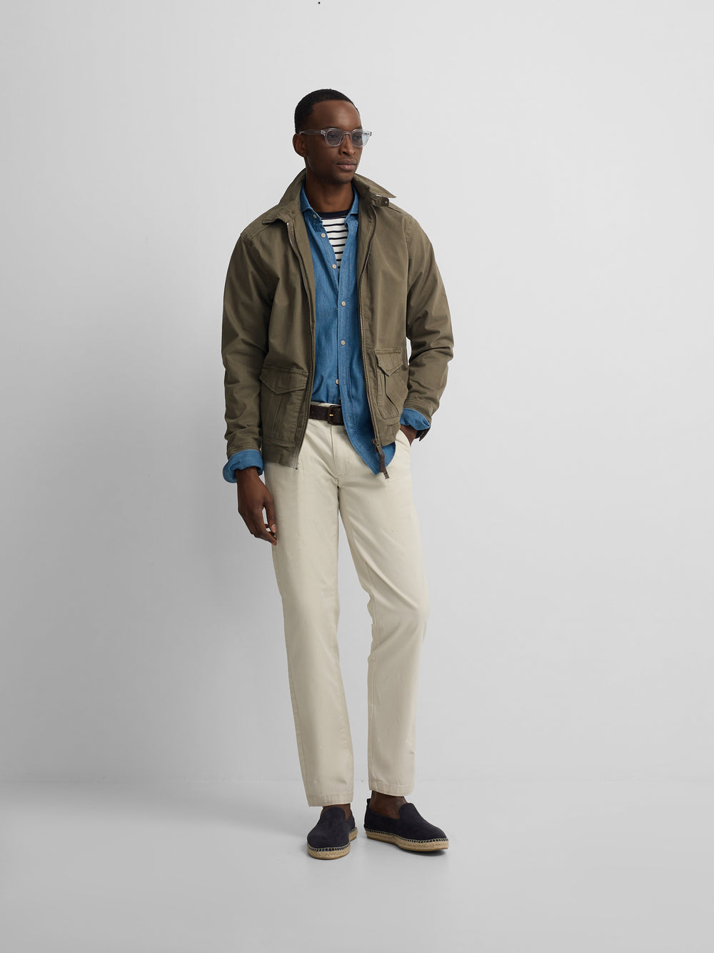 Garment dye khaki jacket