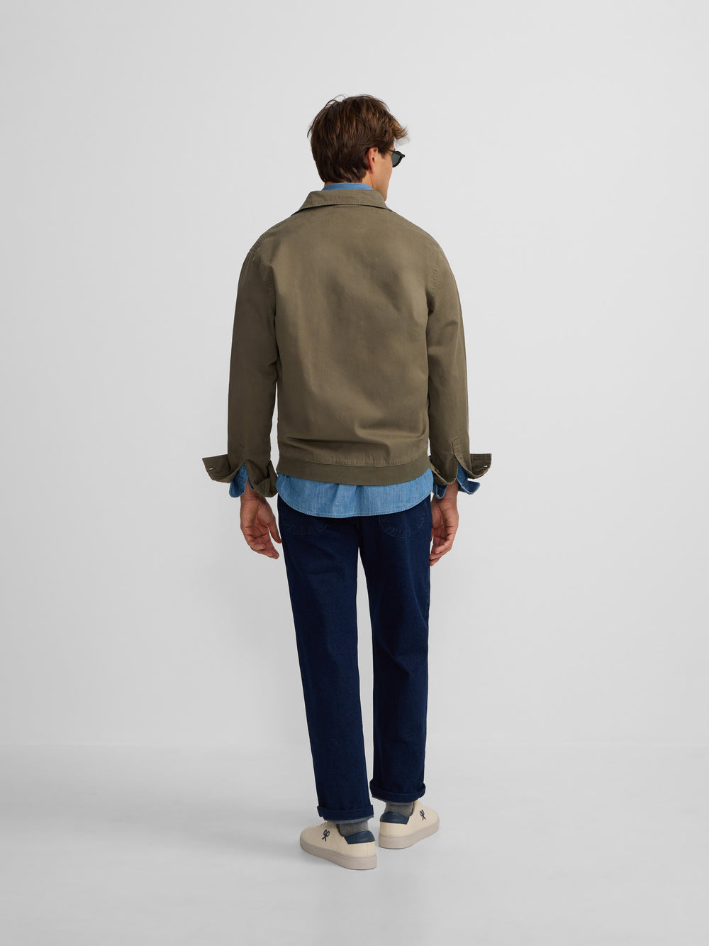 Cazadora garment dye khaki