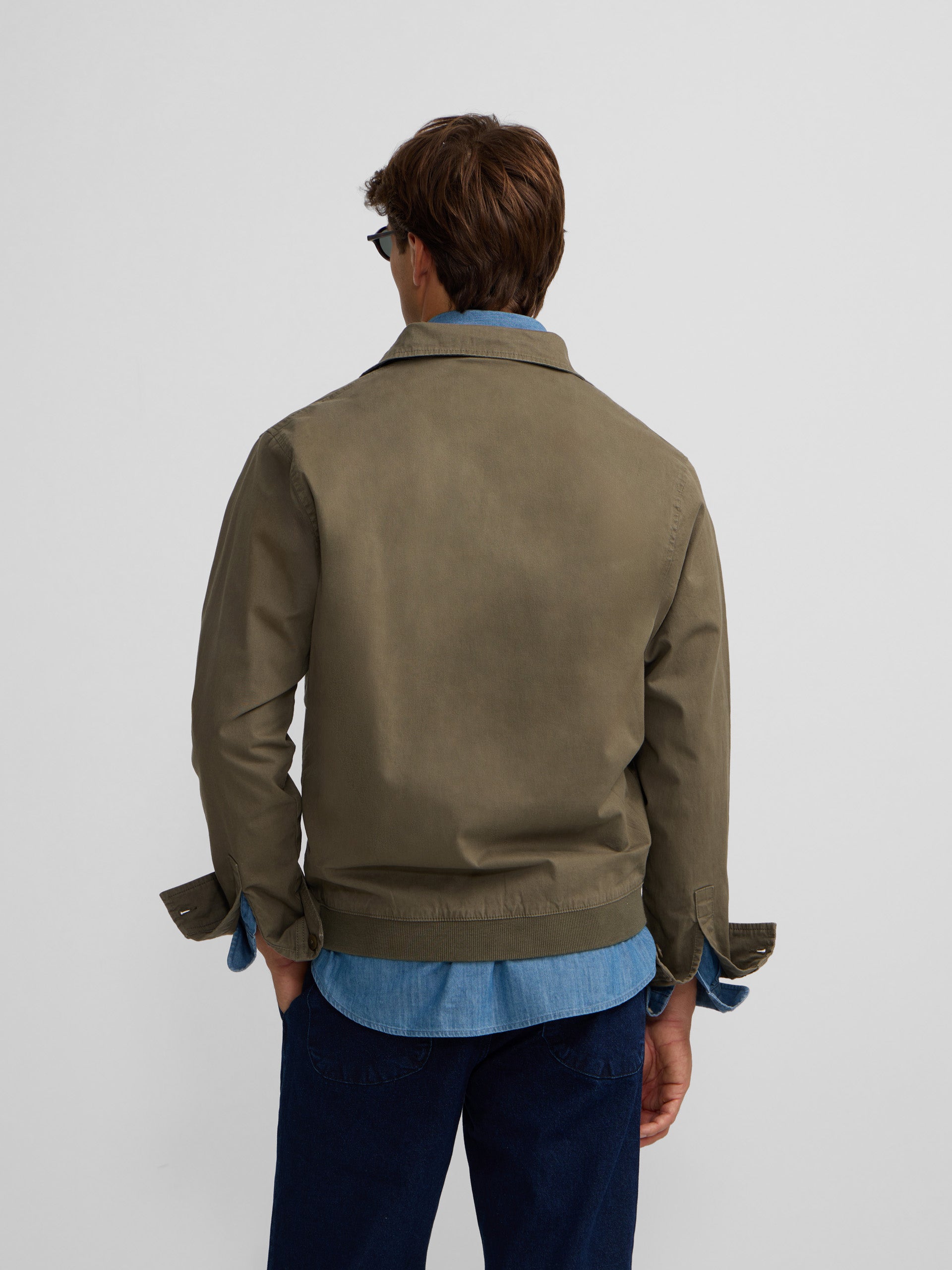 Cazadora garment dye khaki