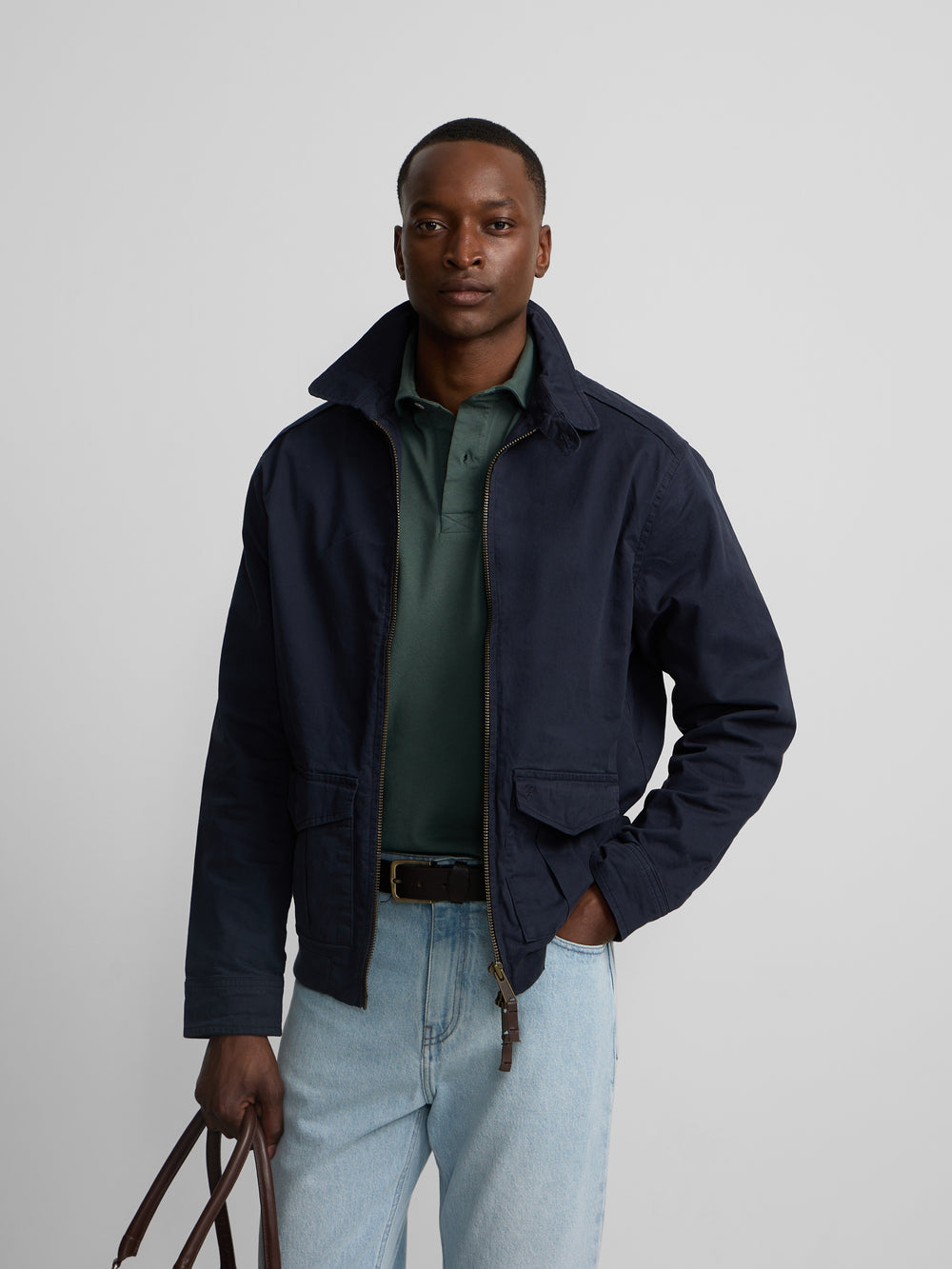 Veste teinte en pièce bleu marine