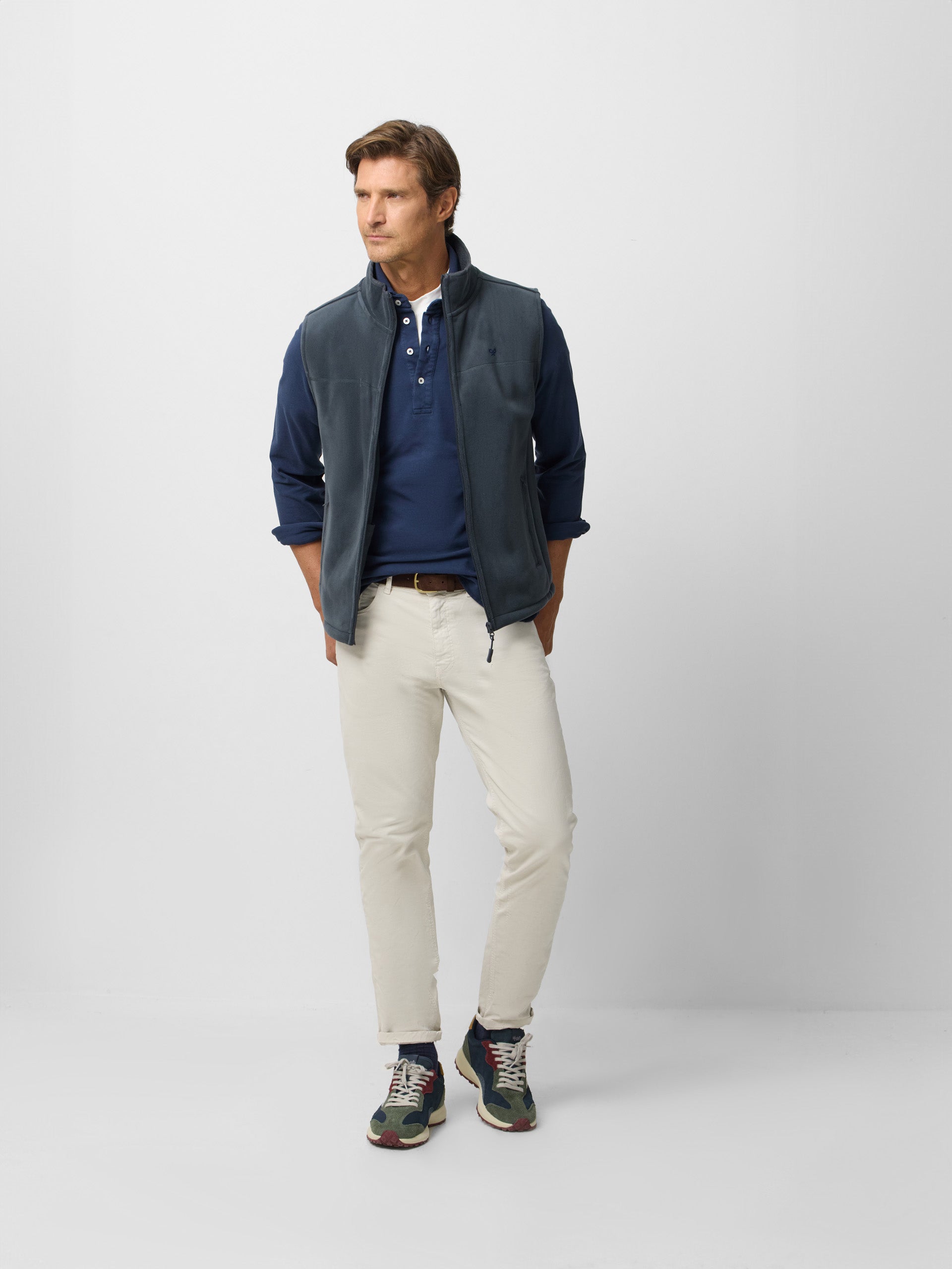 Chaleco polar clasico gris