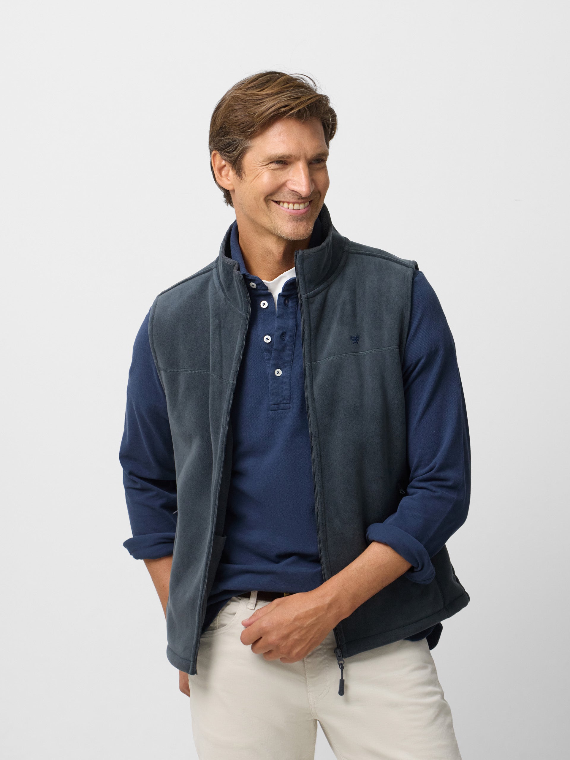 Chaleco polar clasico gris