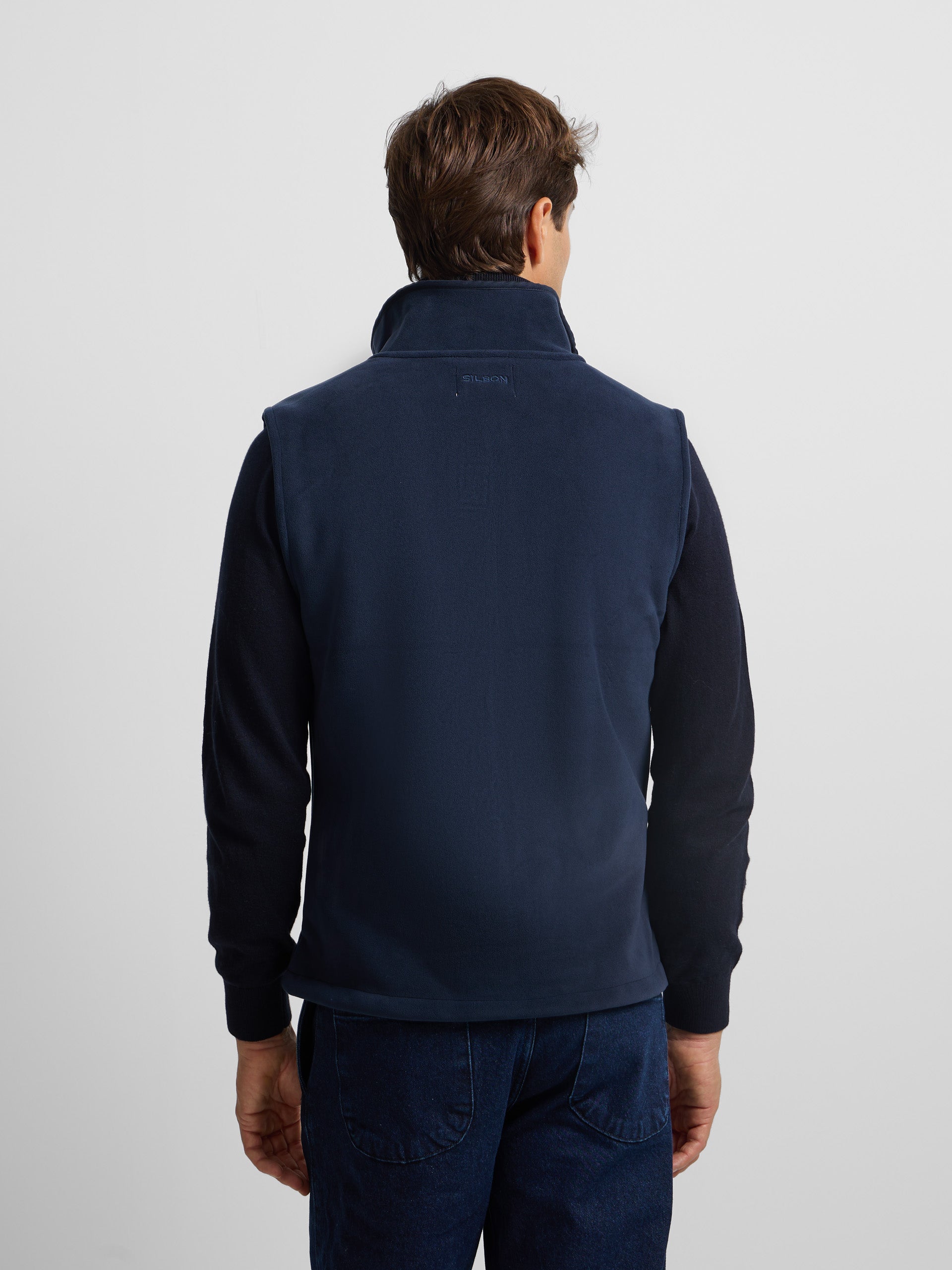 Chaleco polar clasico azul marino