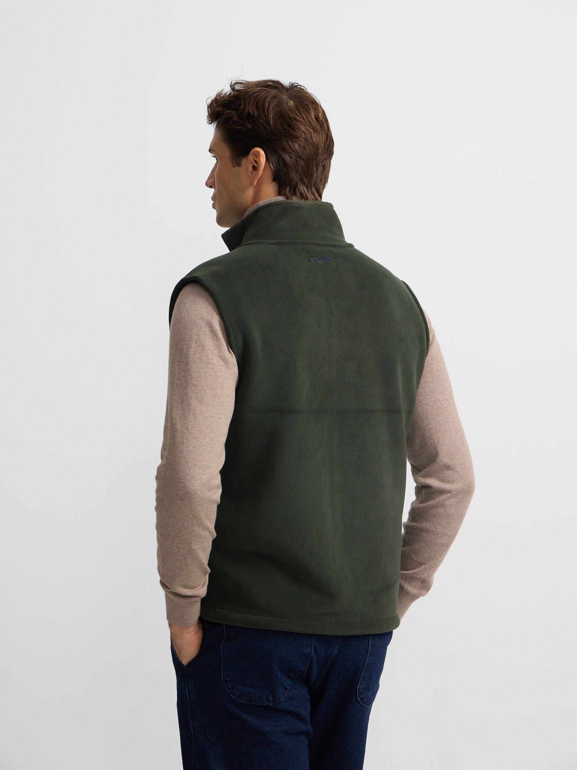 Chaleco polar clasico verde