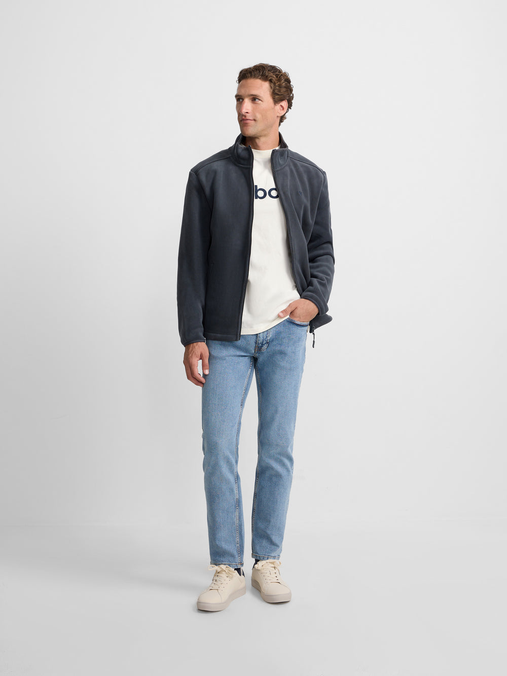 Forro polar clasico gris