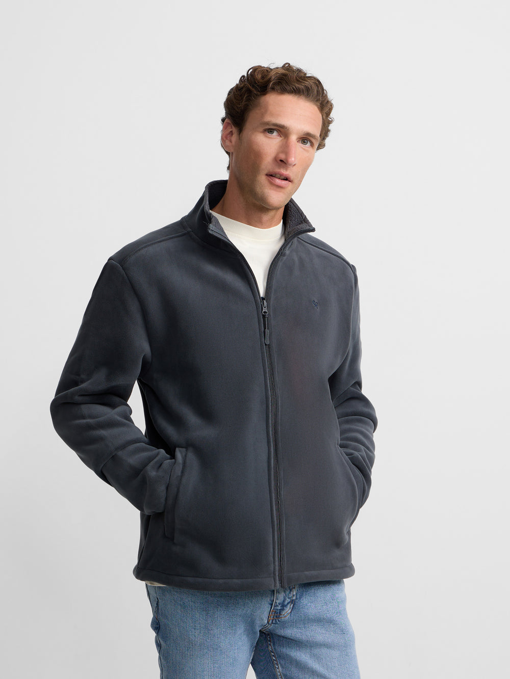 Forro polar clasico gris