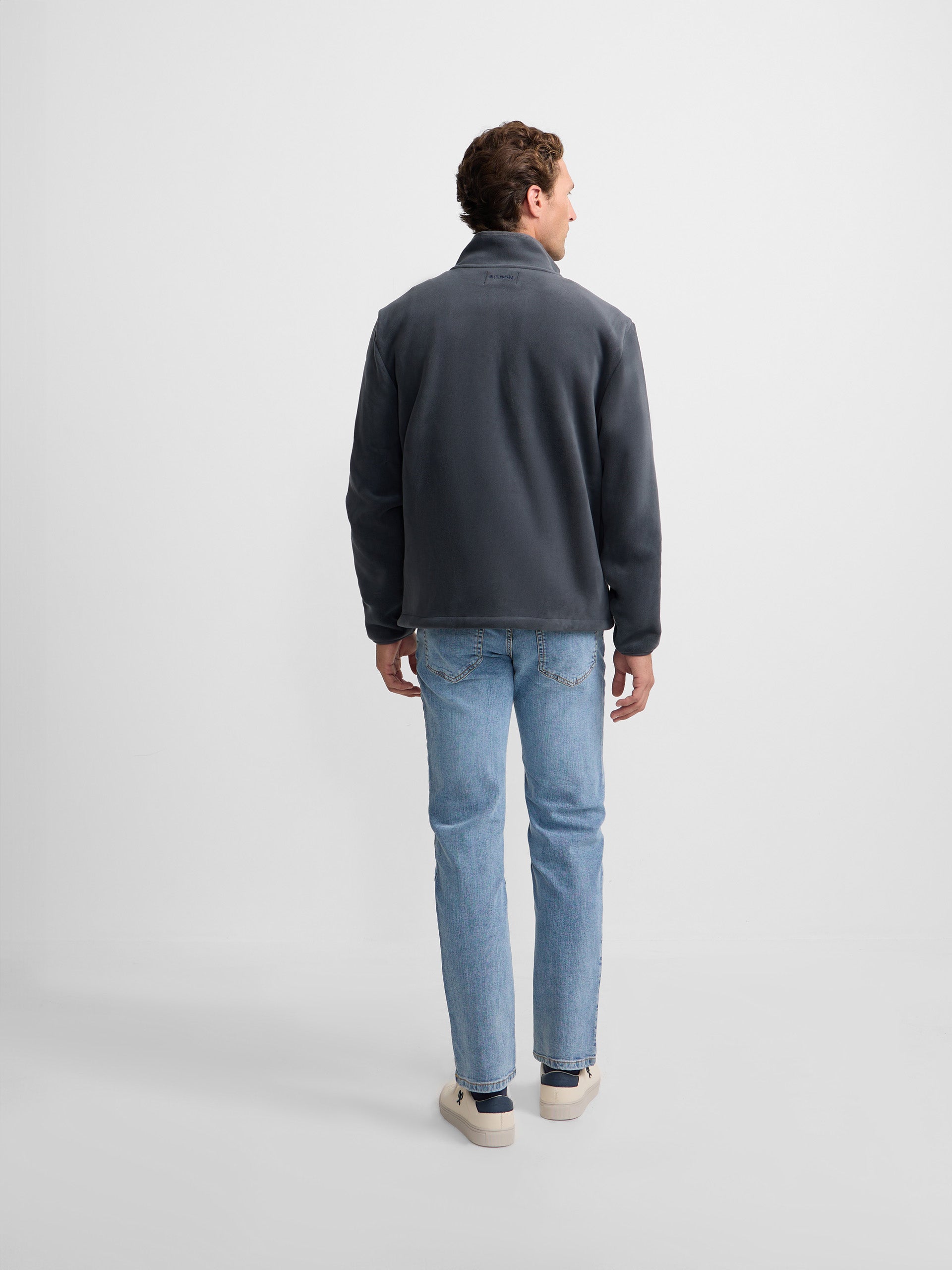 Forro polar clássico cinzento