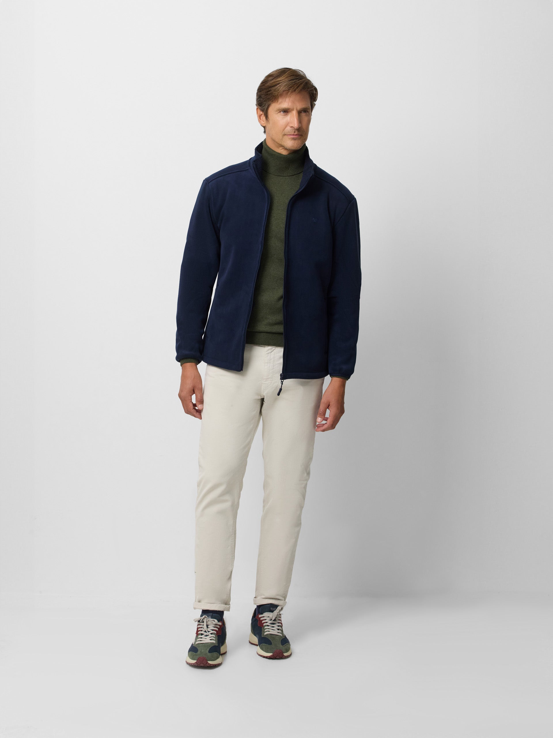 Forro polar clasico azul marino