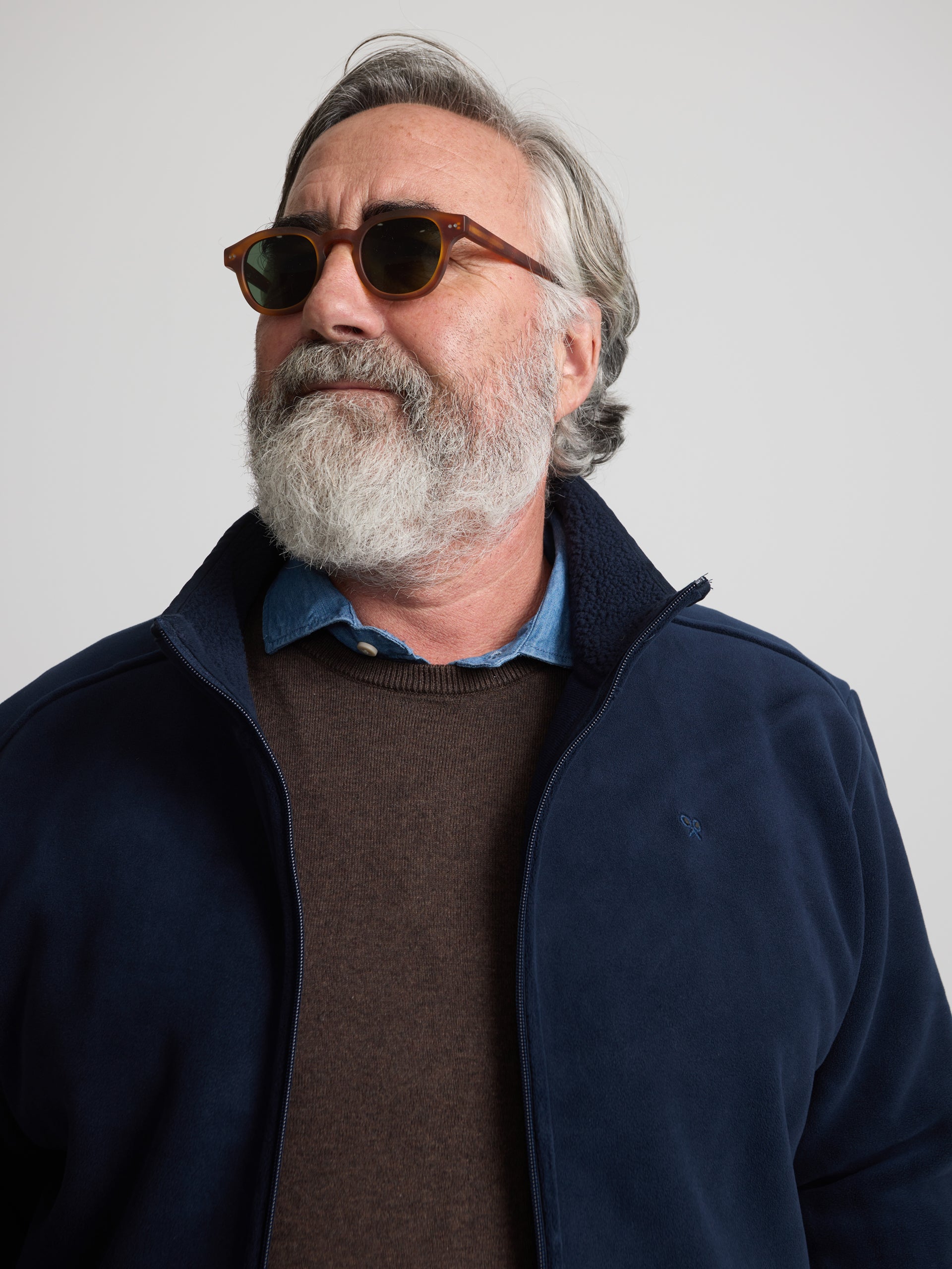 Forro polar clasico azul marino