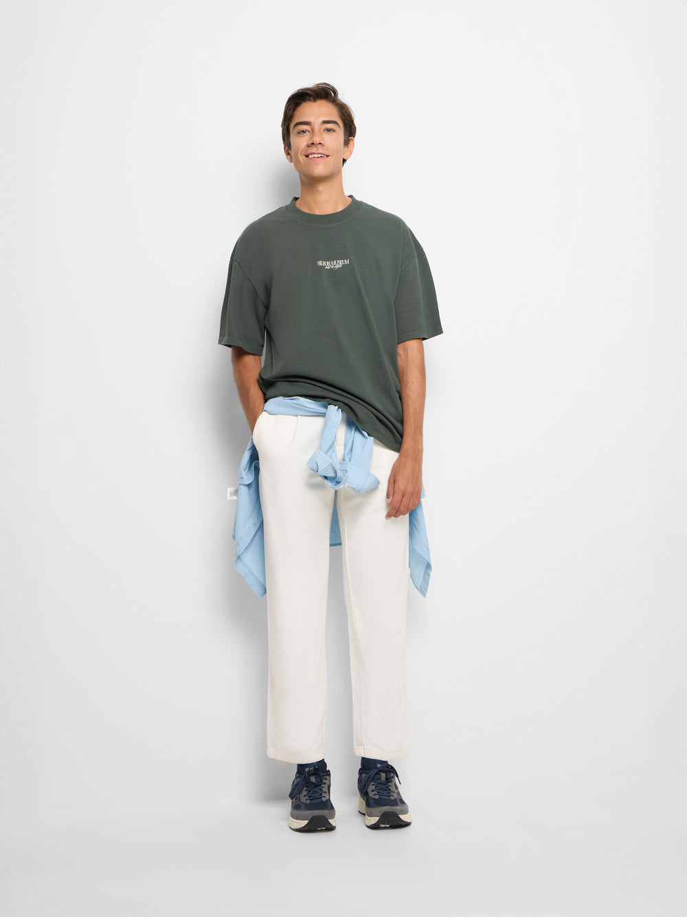 Relaxed fit museum green t-shirt