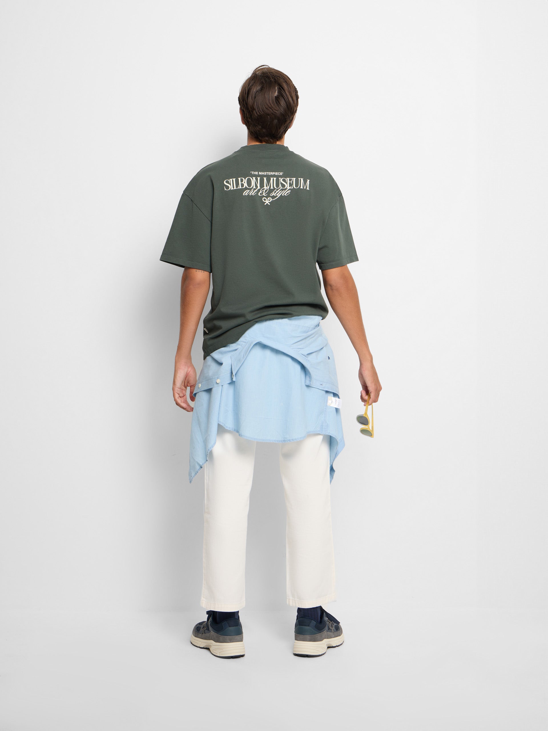 Camiseta relaxed fit museum verde