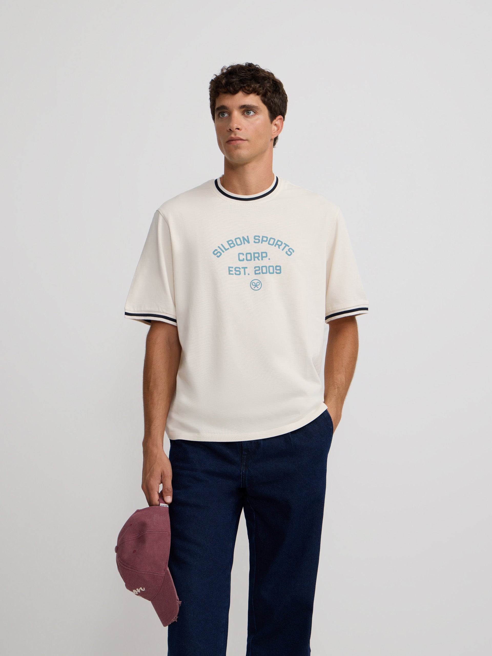 Camiseta special fit silbon sport crema