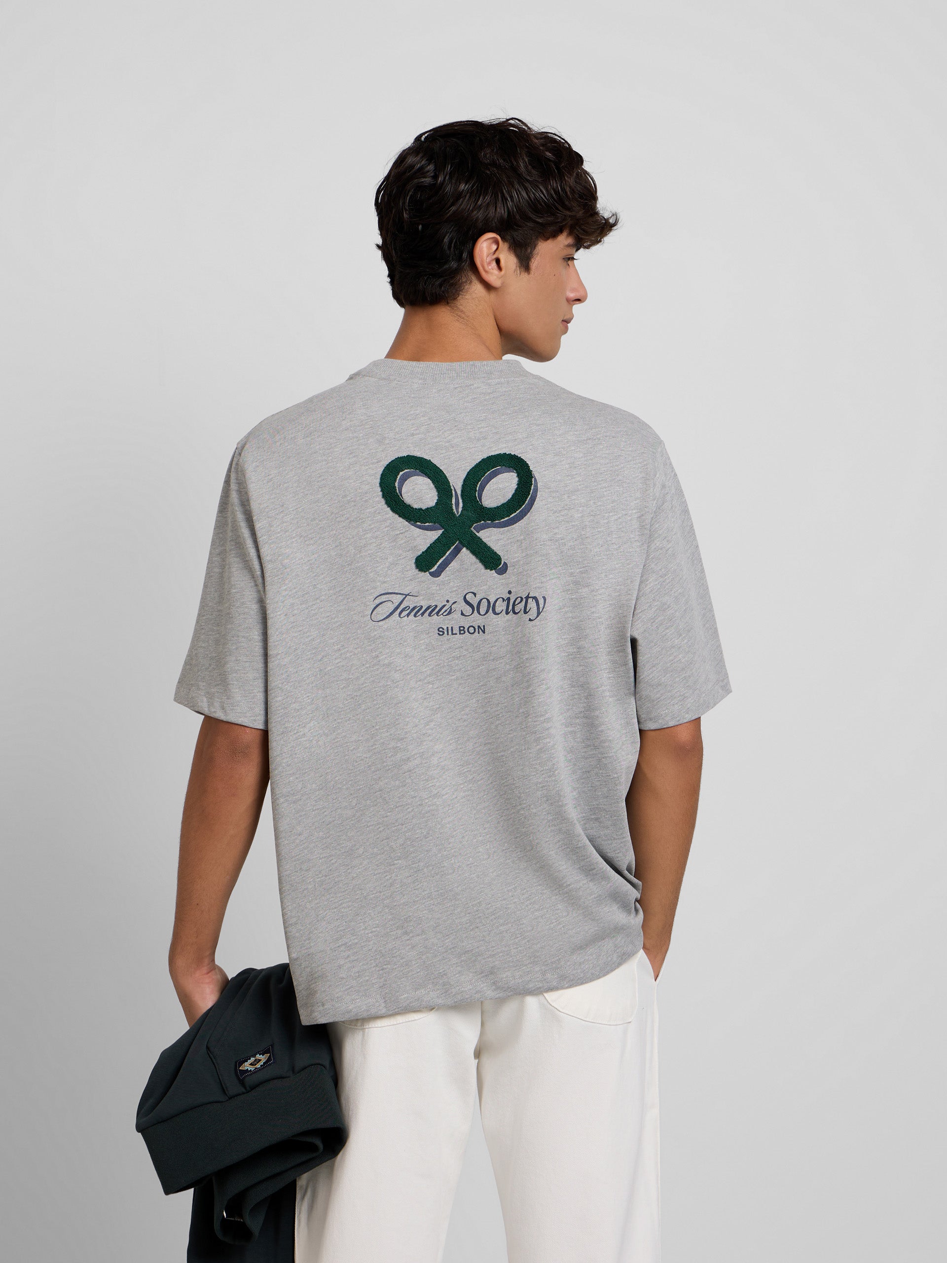 Special fit tennis society gray t-shirt