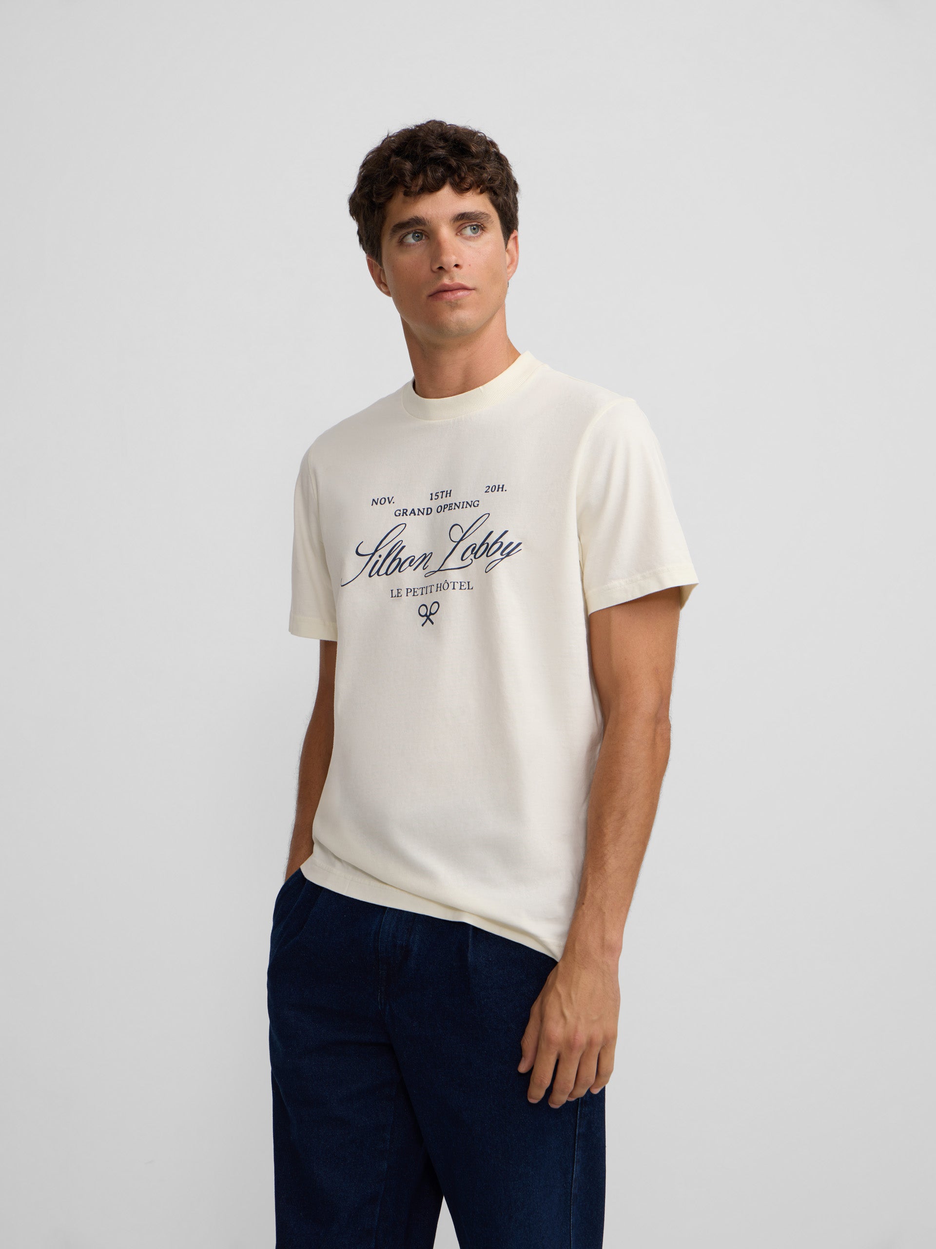T-shirt petit hotel creme
