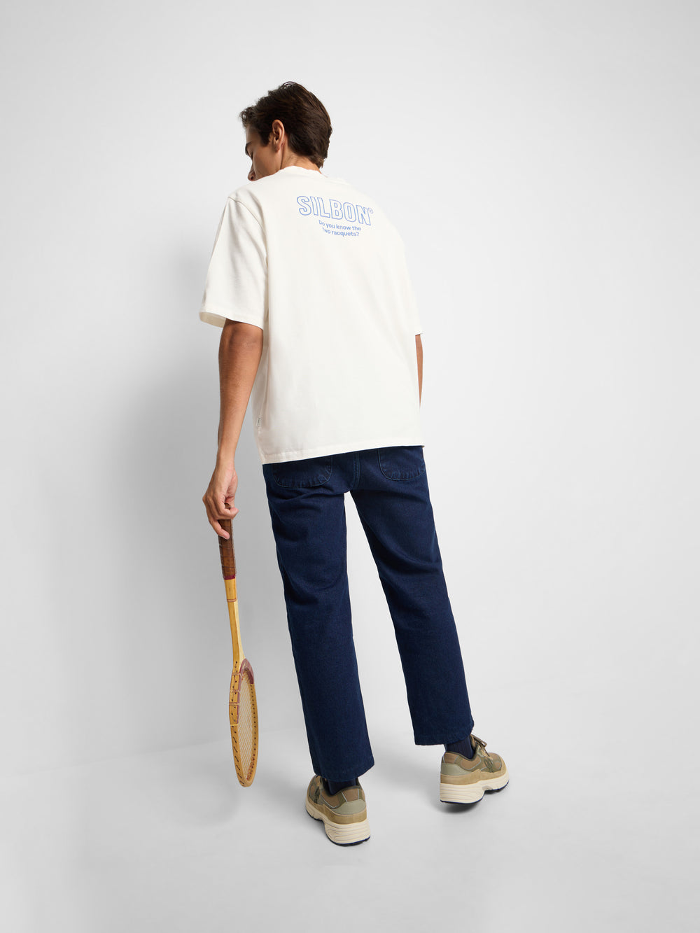 Special fit two rackets white t-shirt