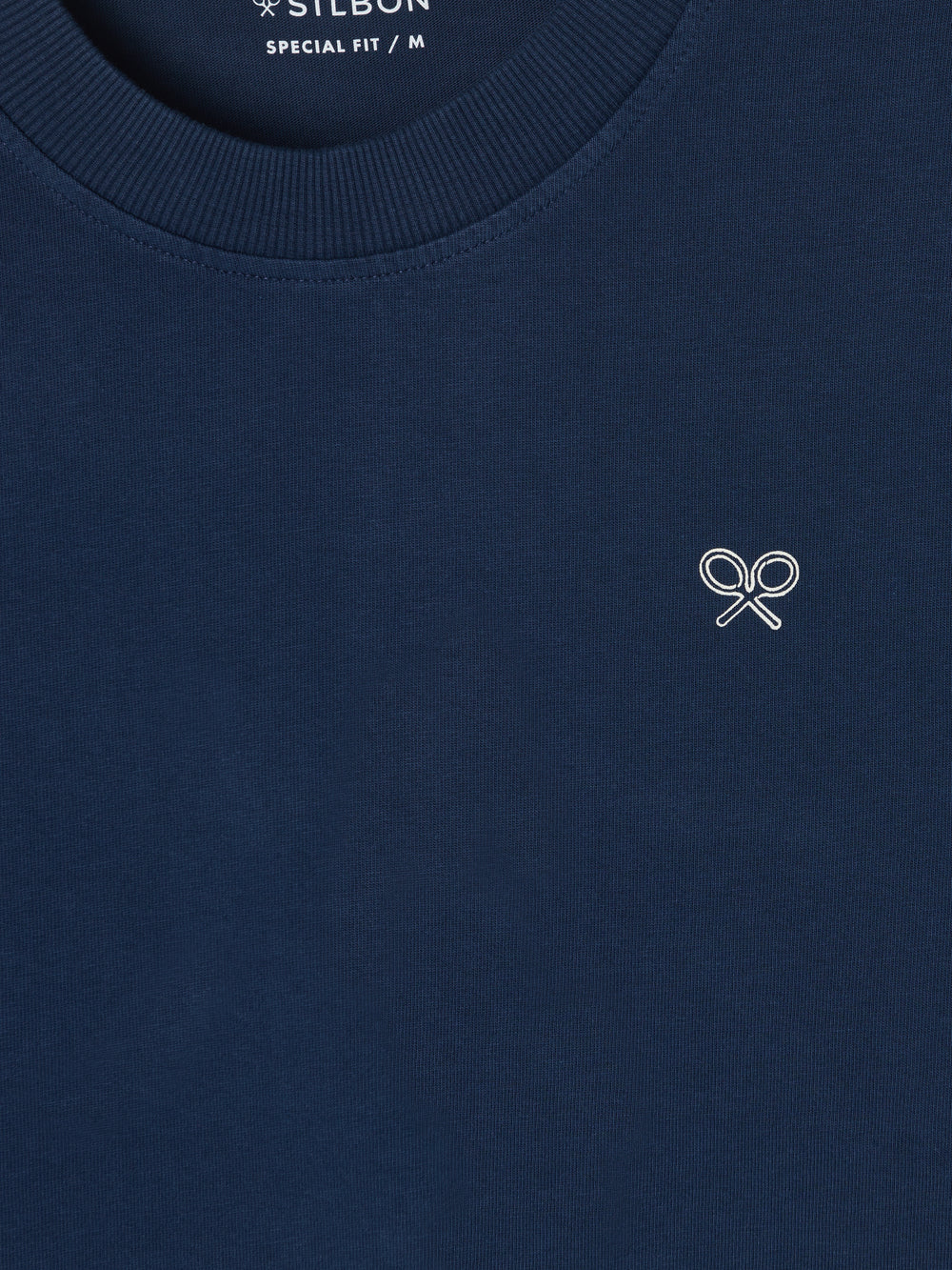 Special fit two rackets navy blue t-shirt