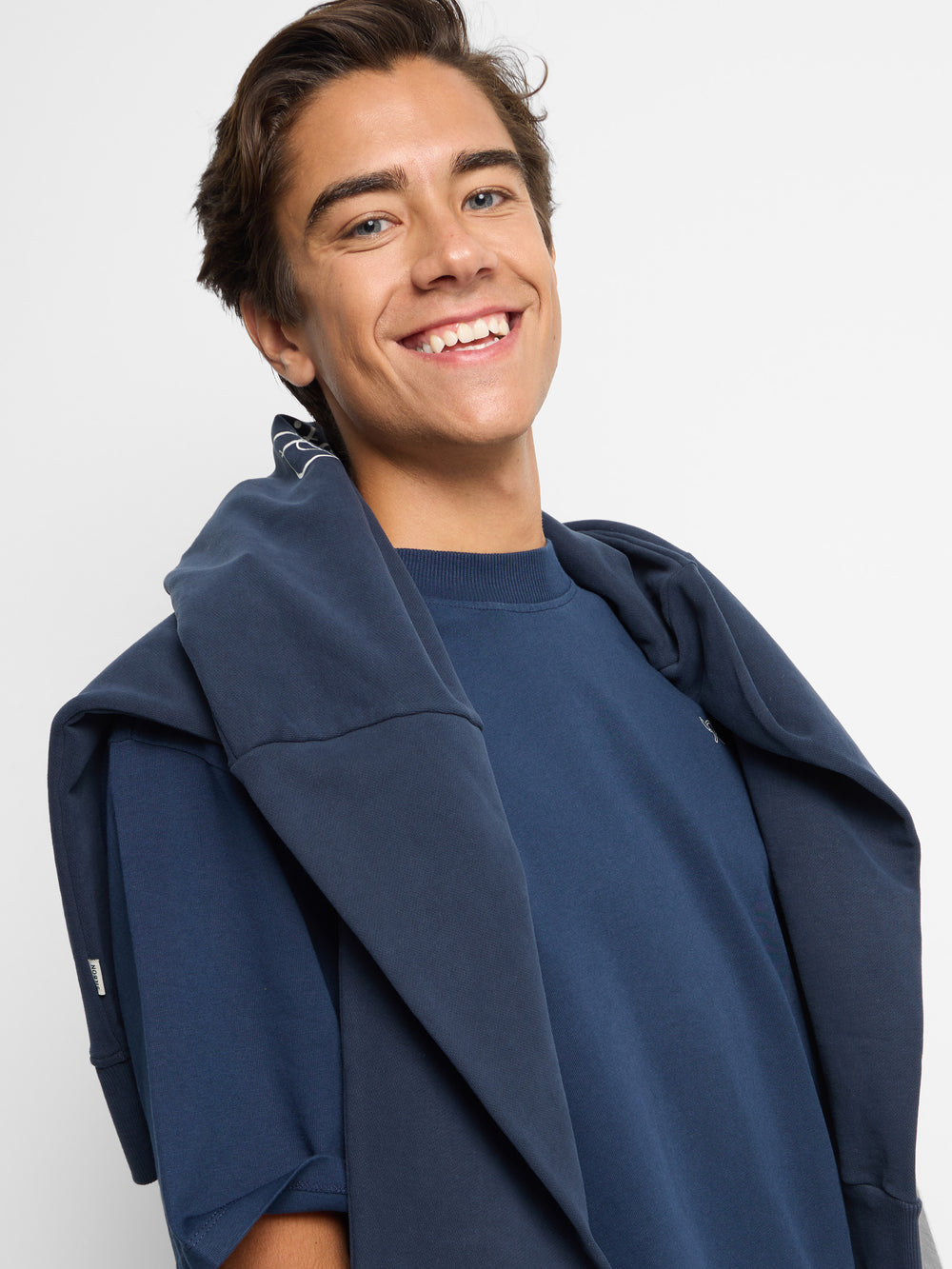 Special fit two rackets navy blue t-shirt