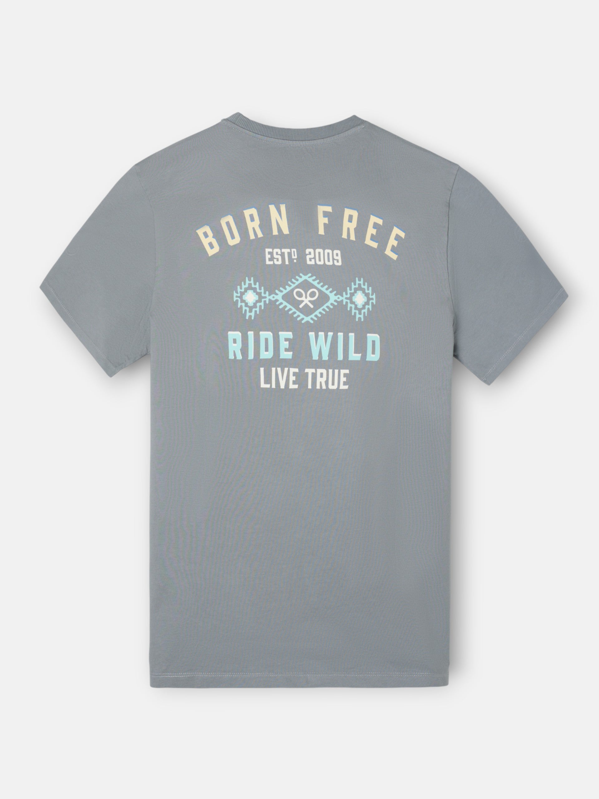 T-shirt born free cinzenta