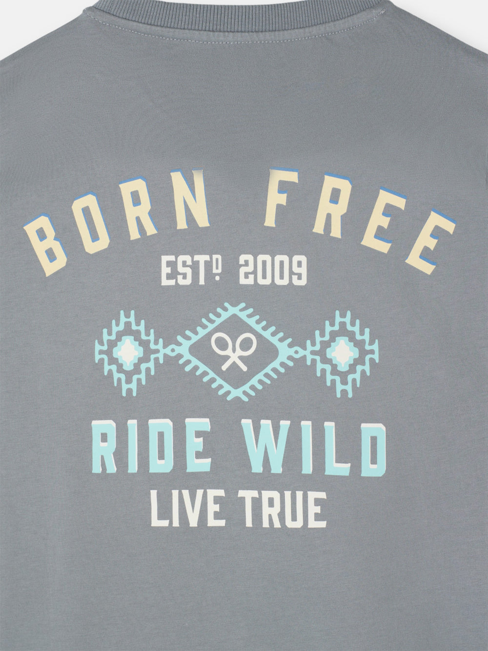 T-shirt born free cinzenta