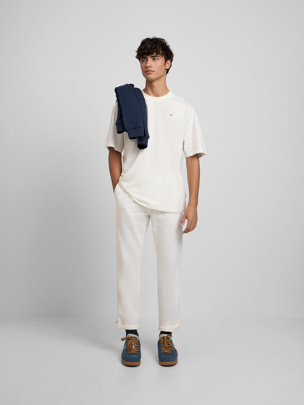 Camiseta relaxed fit original crema