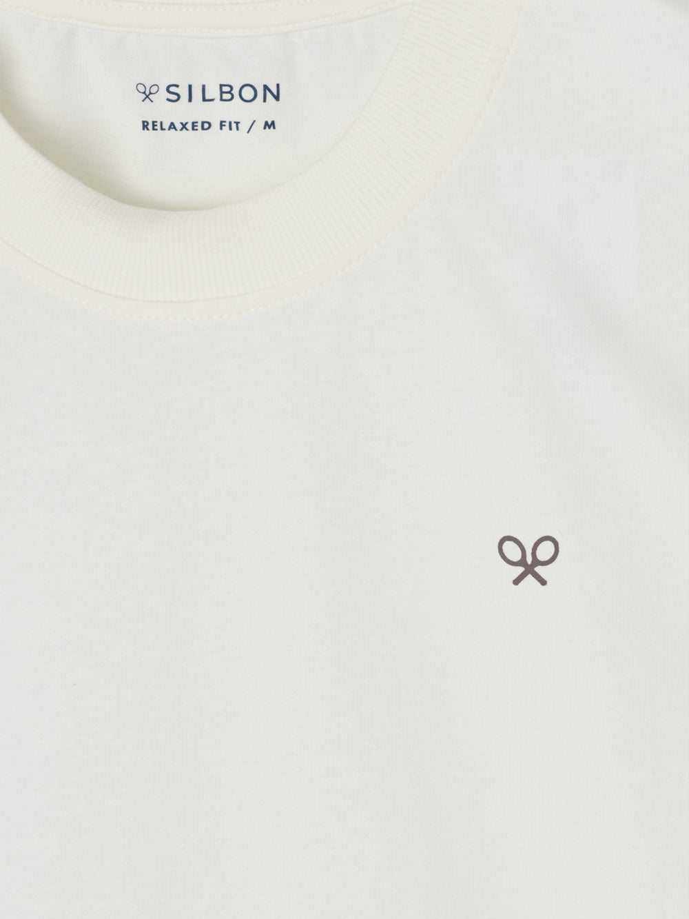 Camiseta relaxed fit original crema