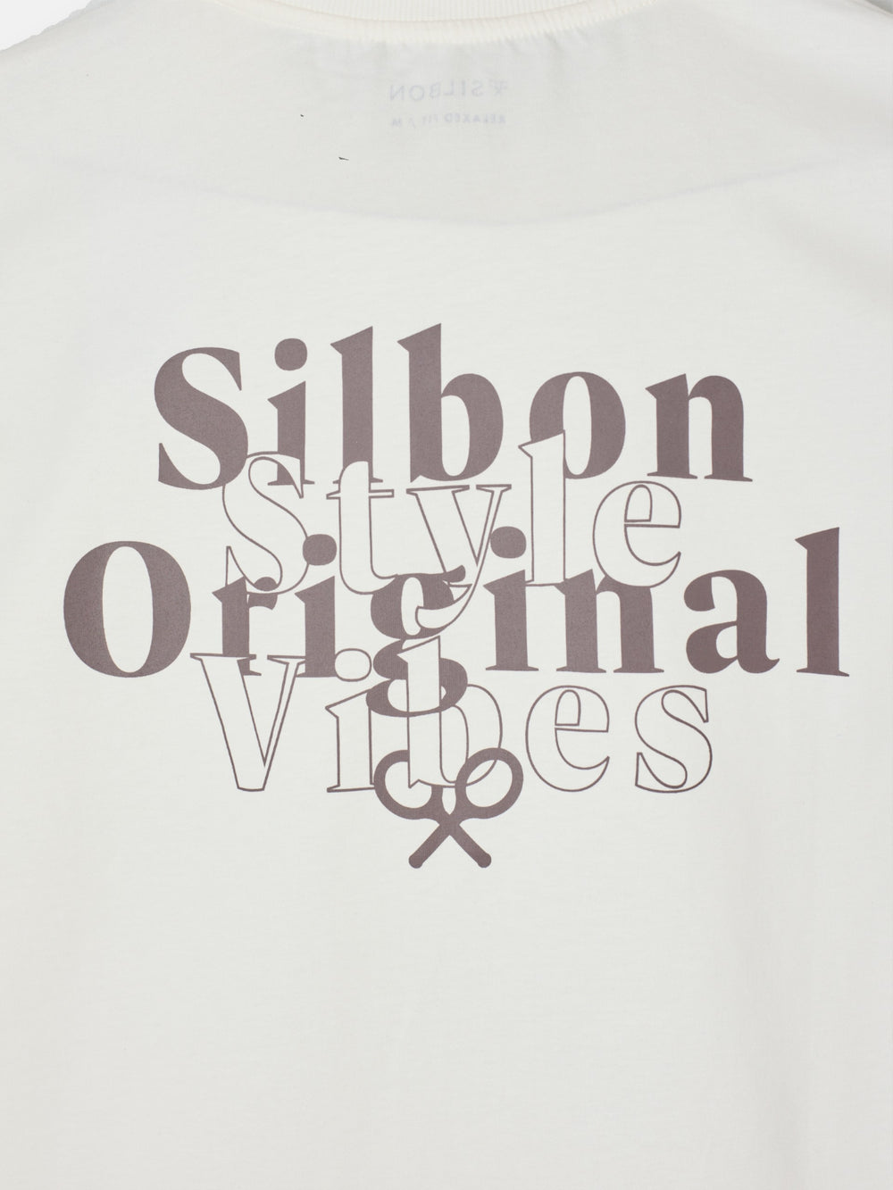 Camiseta relaxed fit original crema