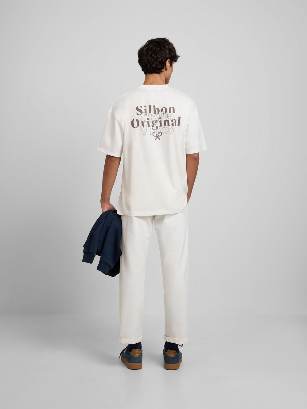 Camiseta relaxed fit original crema