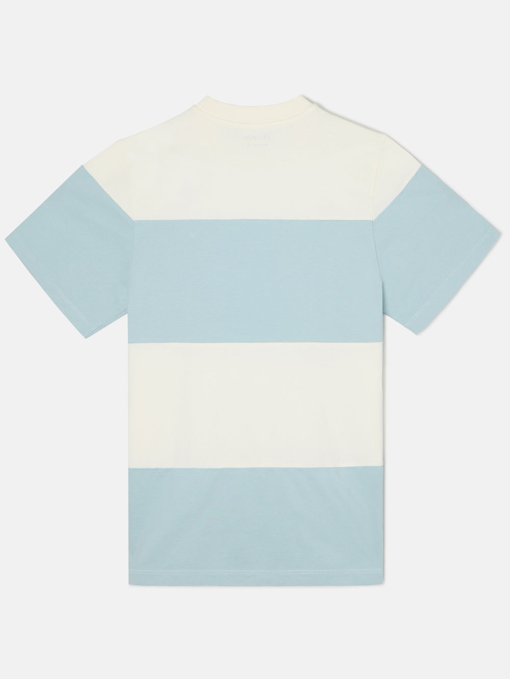 T-shirt de risca larga verde claro creme