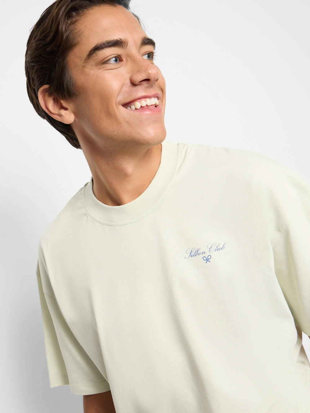 Camiseta relaxed fit art style verde claro