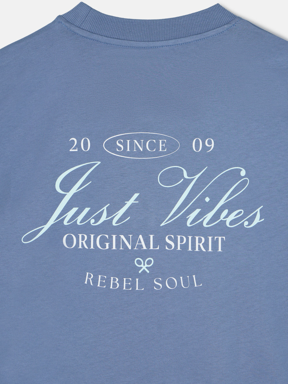 Relaxed just vibes blue t-shirt