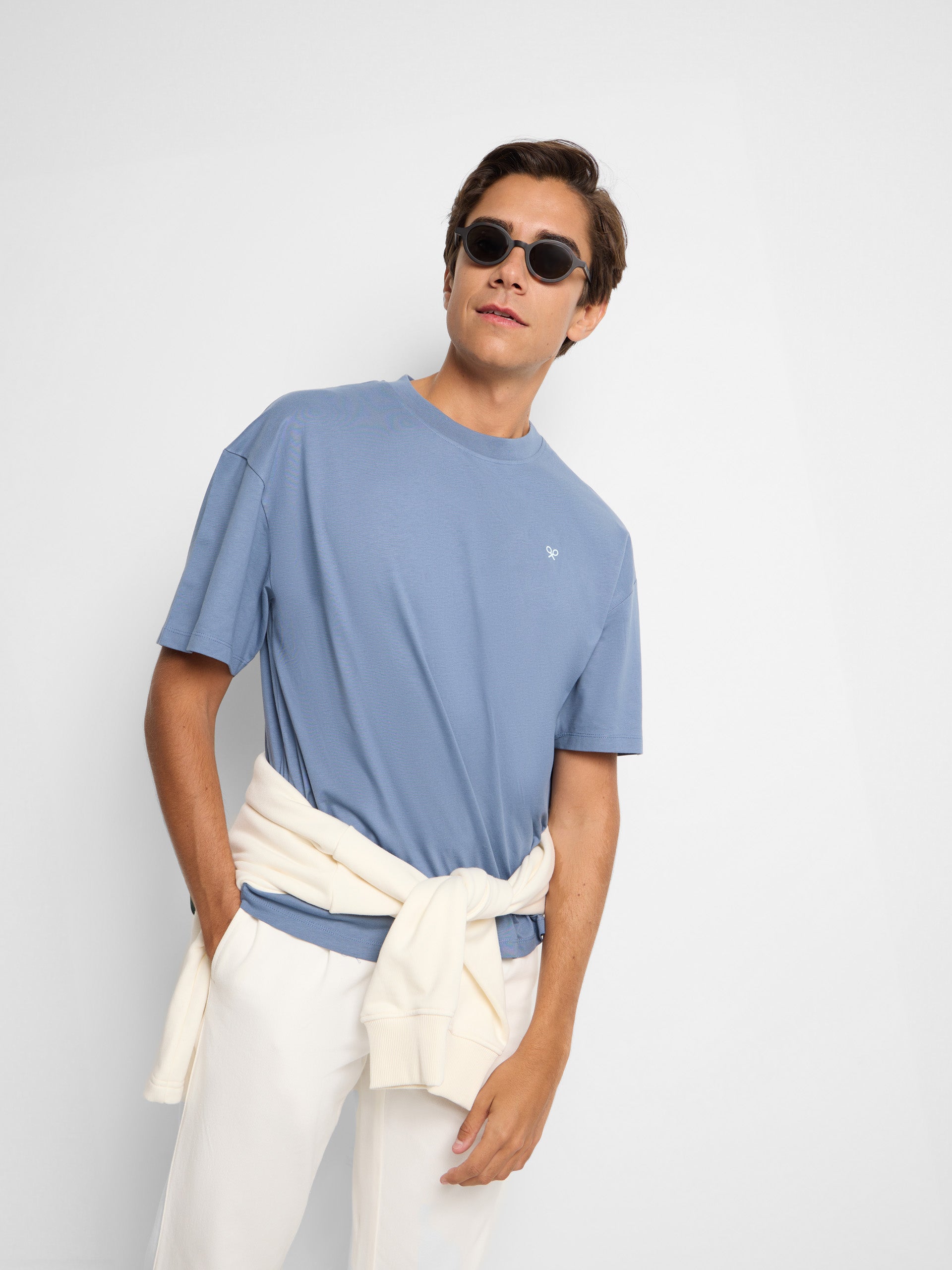 Relaxed just vibes blue t-shirt