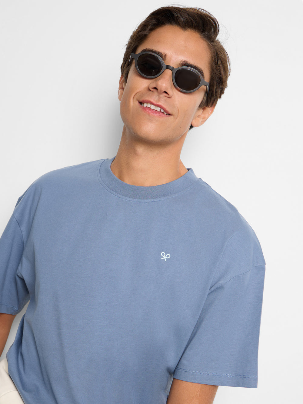 Relaxed just vibes blue t-shirt