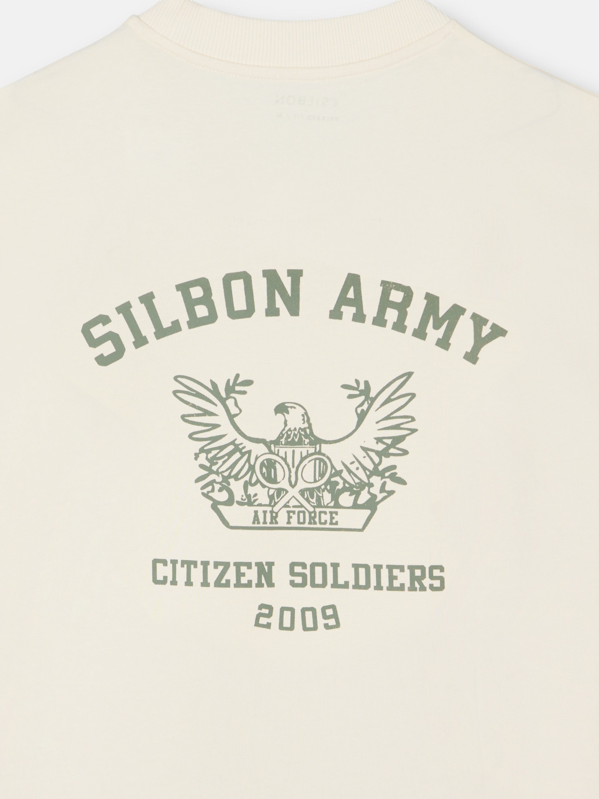 Camiseta relaxed fit soldiers crema