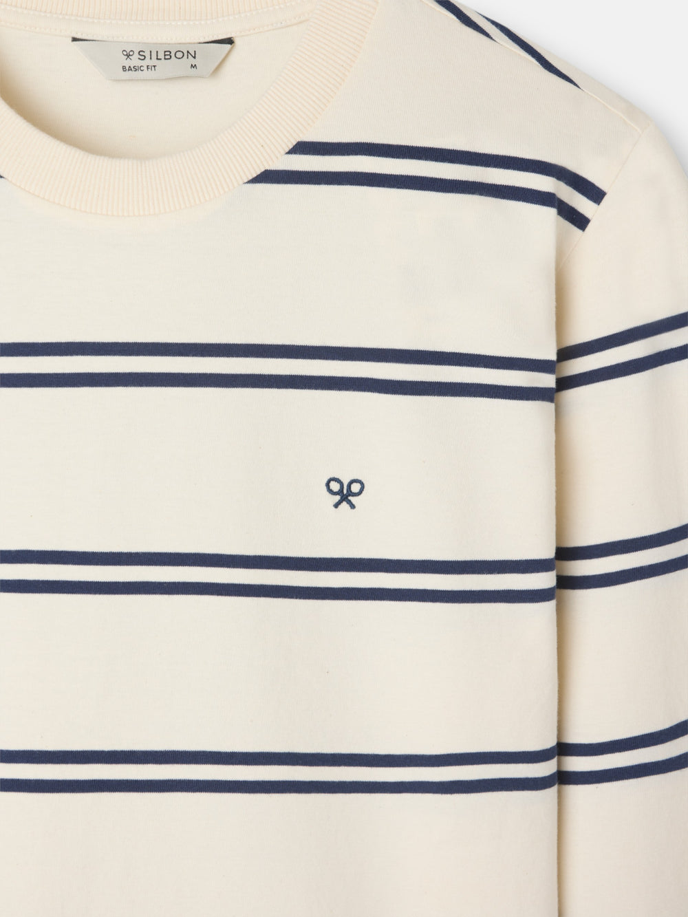 Camiseta manga larga rayas azul marino