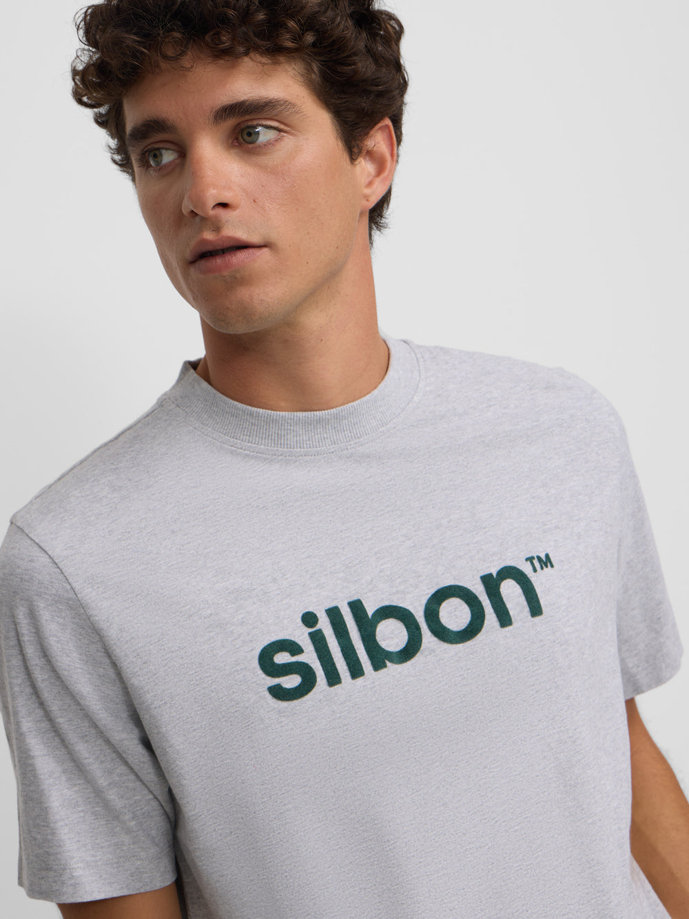 Camiseta silbon flock cinzenta