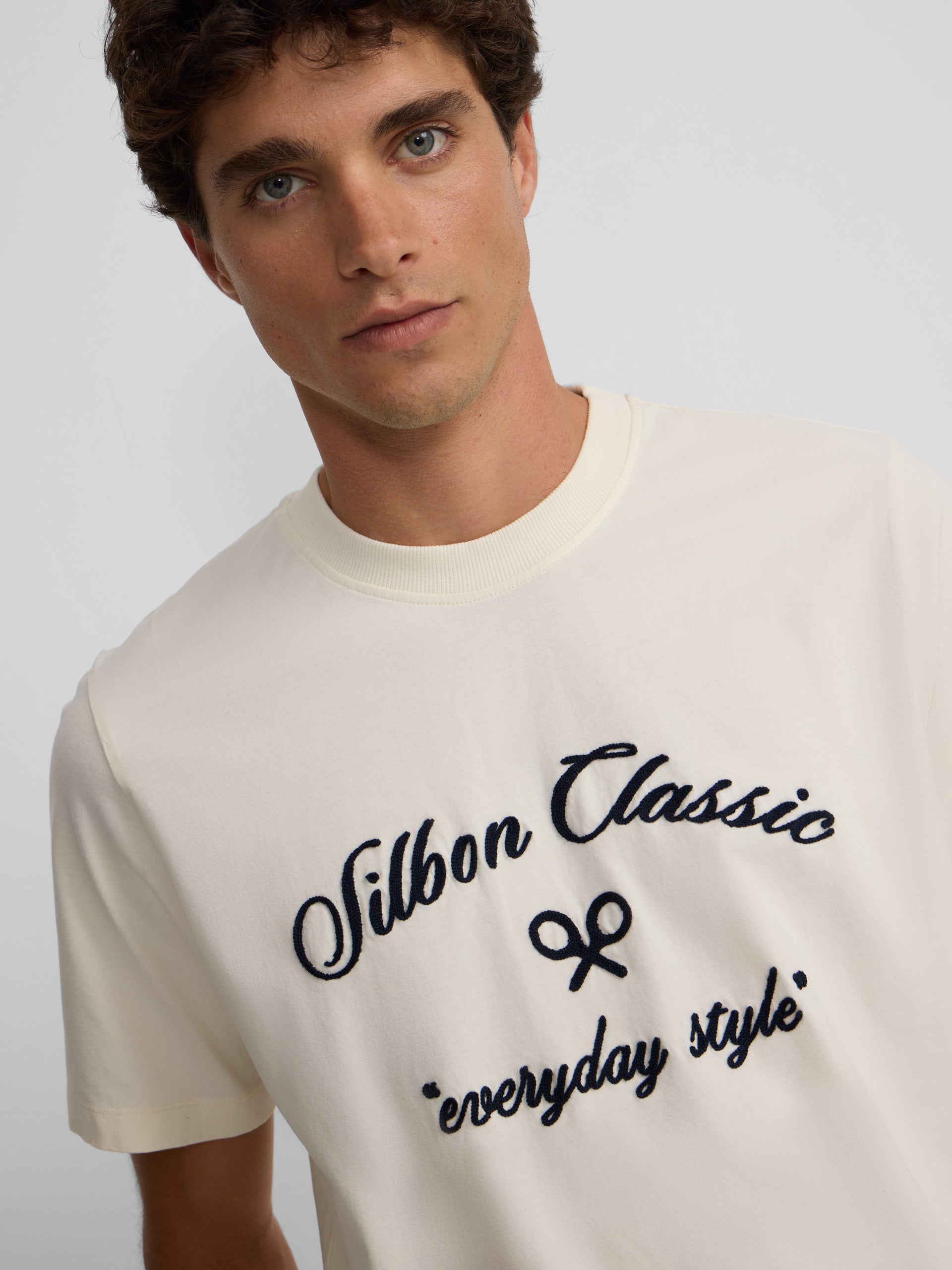 T-shirt style quotidien crème