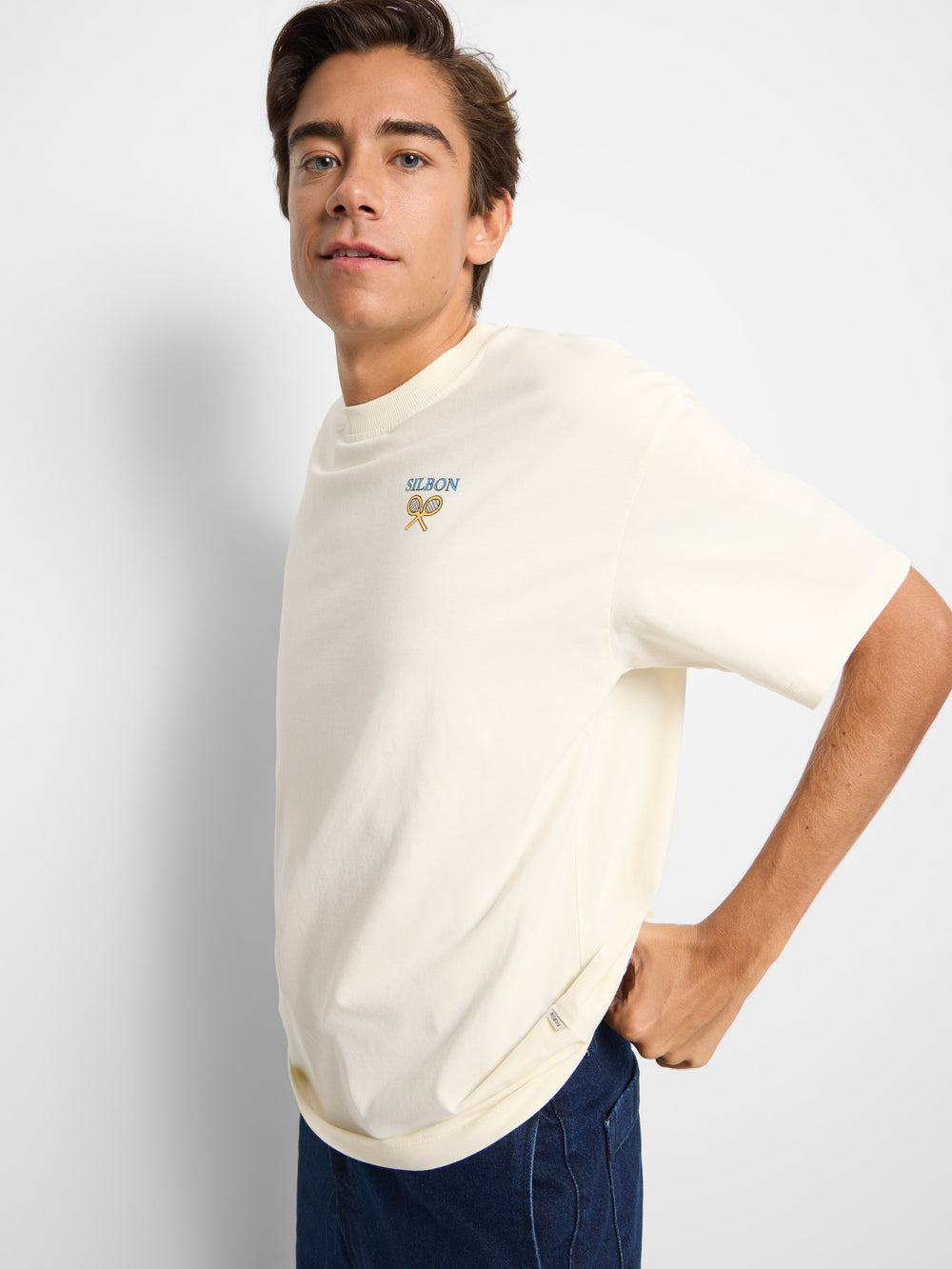 Camiseta relaxed fit perfect set crema