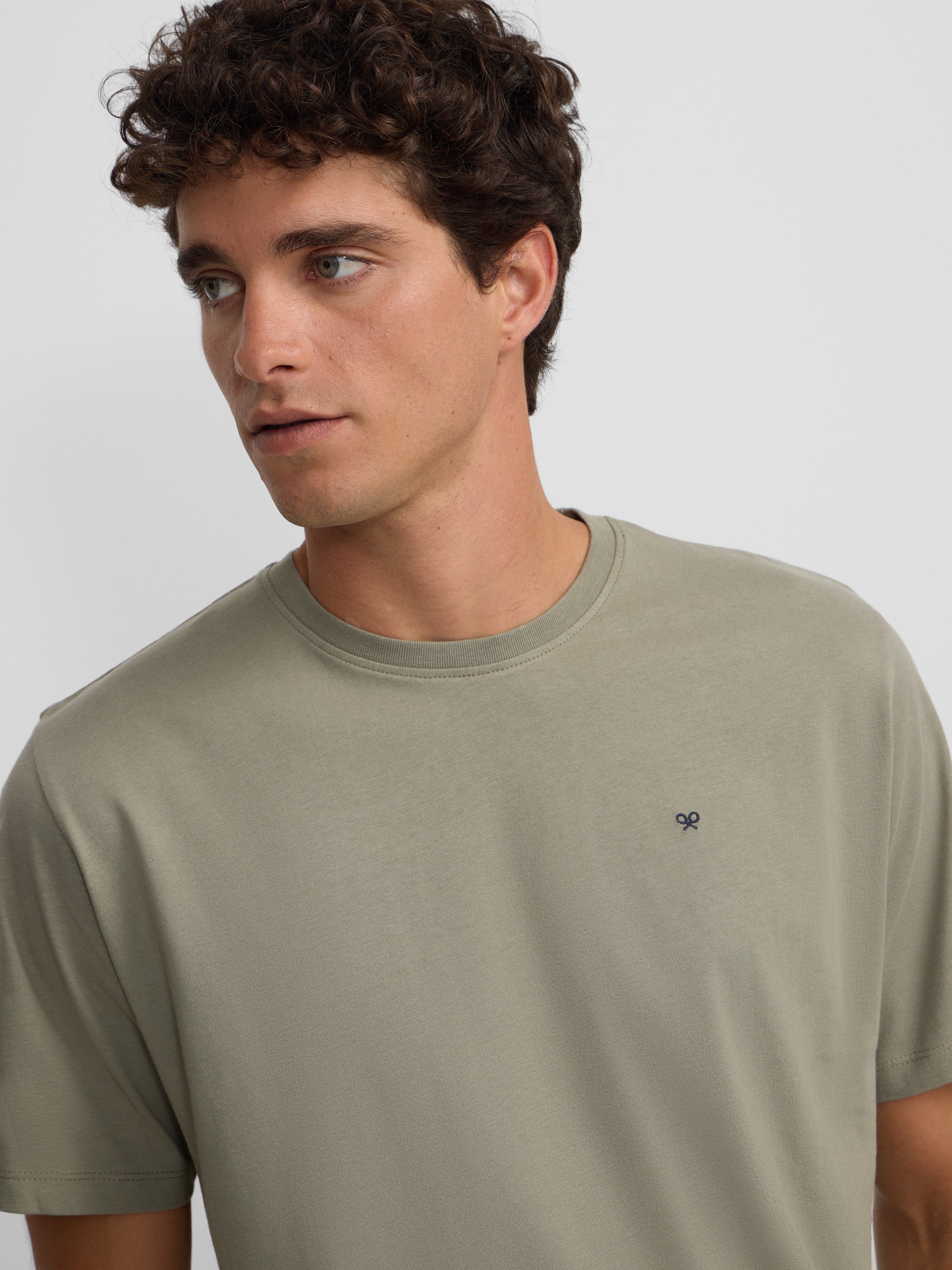 Green mini logo silbon t-shirt
