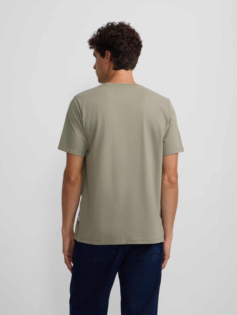 Camiseta silbon minilogo verde