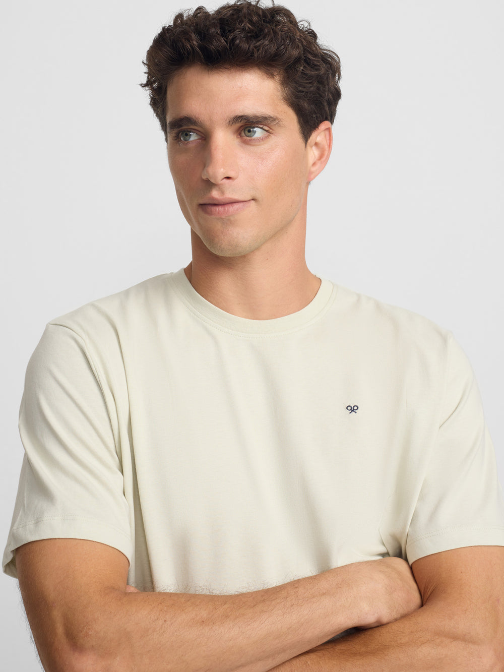 Camiseta silbon minilogo verde claro