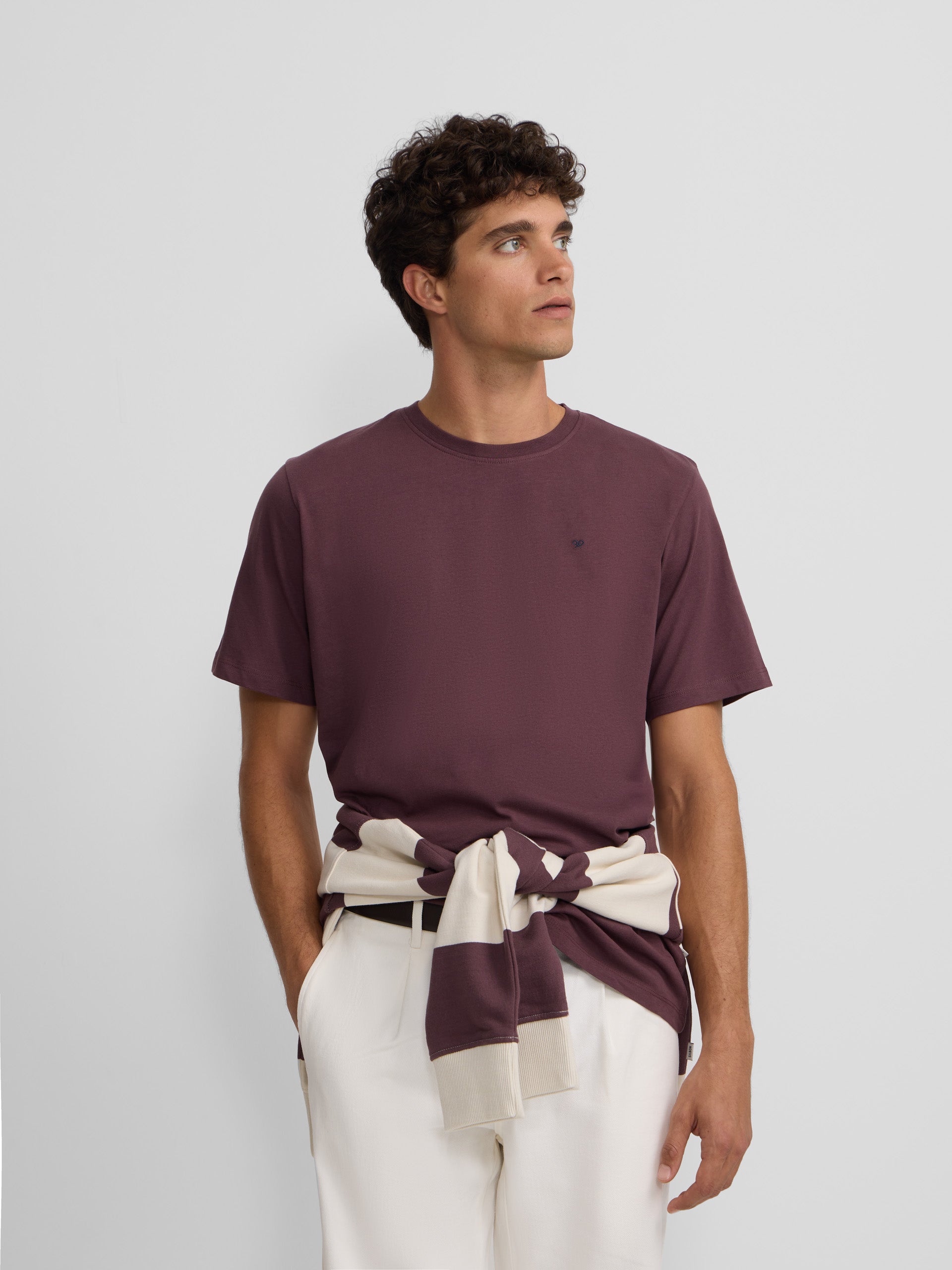 Burgundy Whistle Mini Logo T-shirt