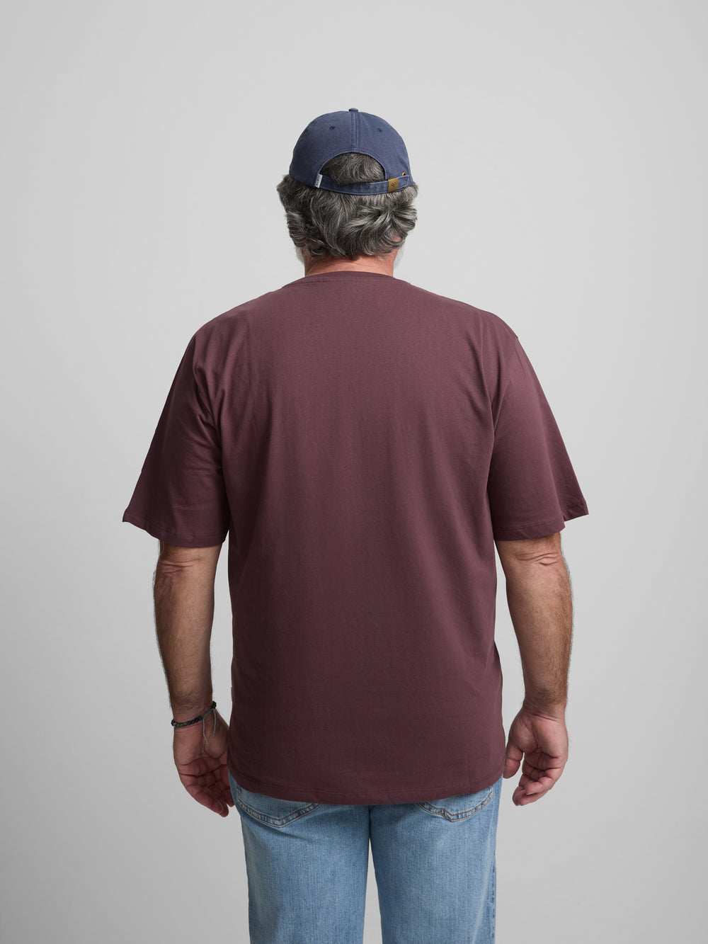 Camiseta silbon minilogo burdeos