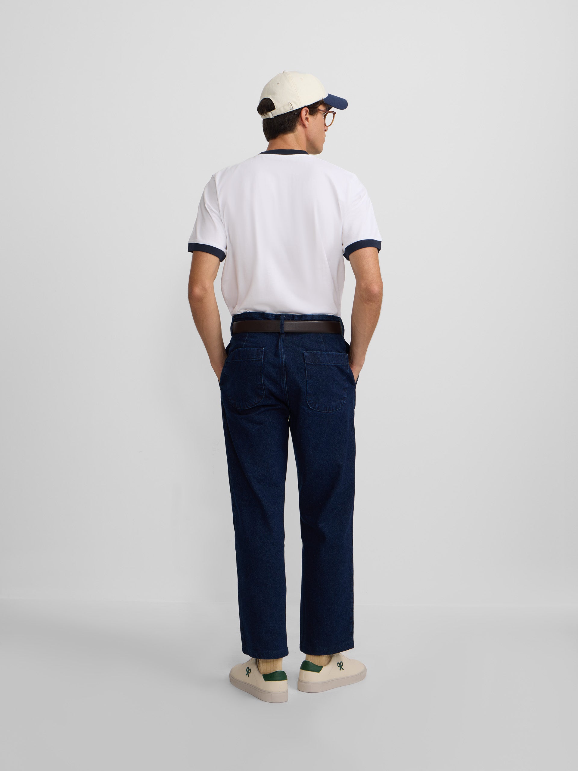 Camiseta silbon retro patch blanca