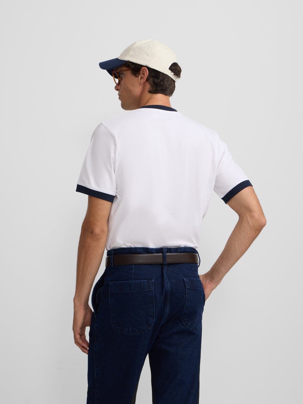 Camiseta silbon retro patch blanca