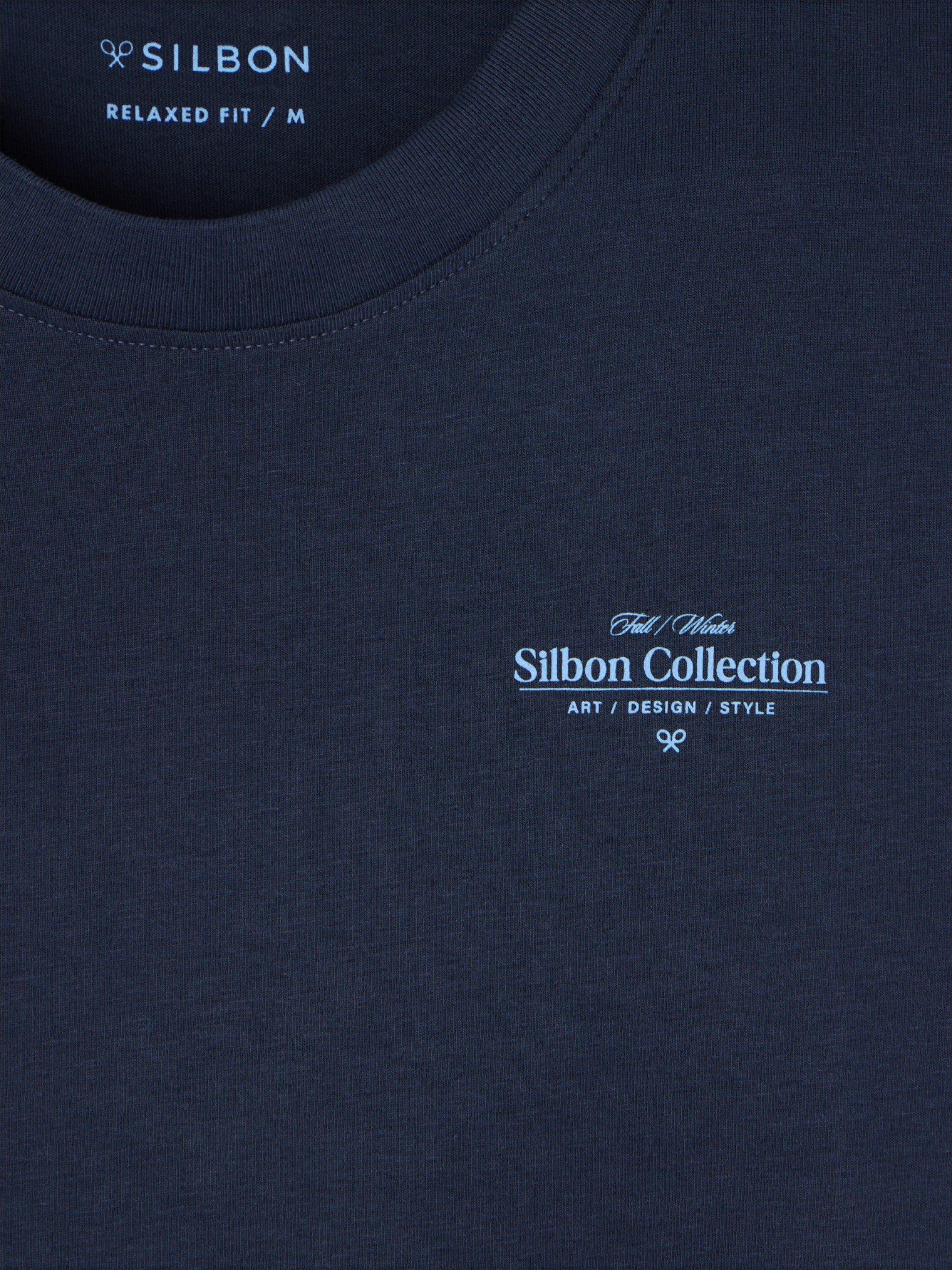 Relaxed fit collection navy blue T-shirt